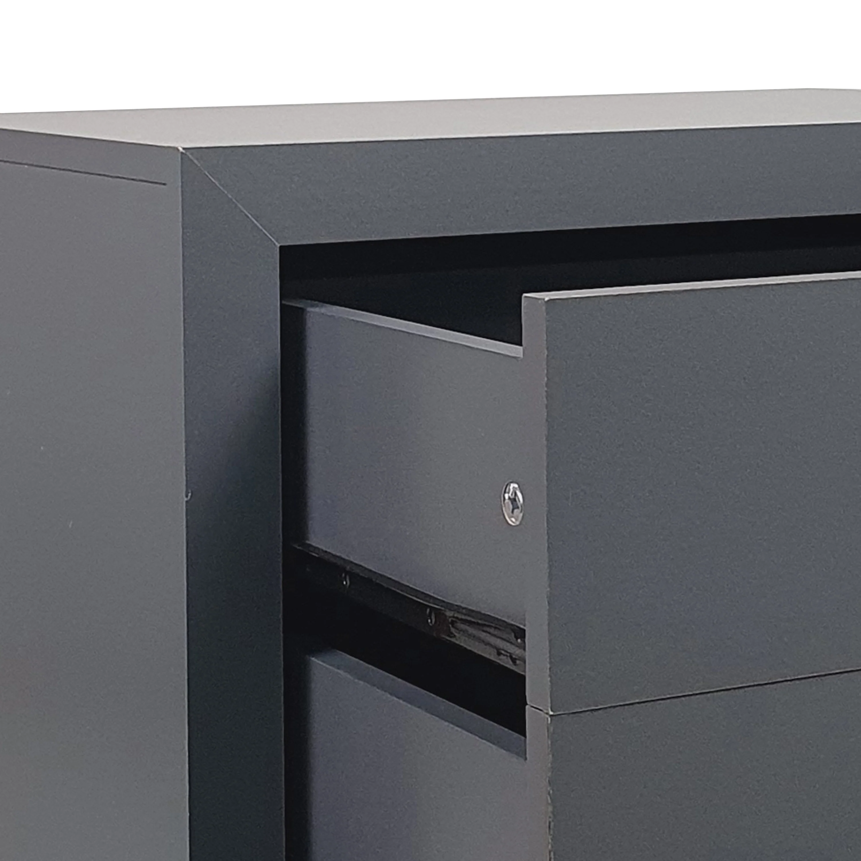 Borah Contemporary Faux Wood 2 Piece 4 Drawer Dresser and Nightstand Bedroom Set - furnishings