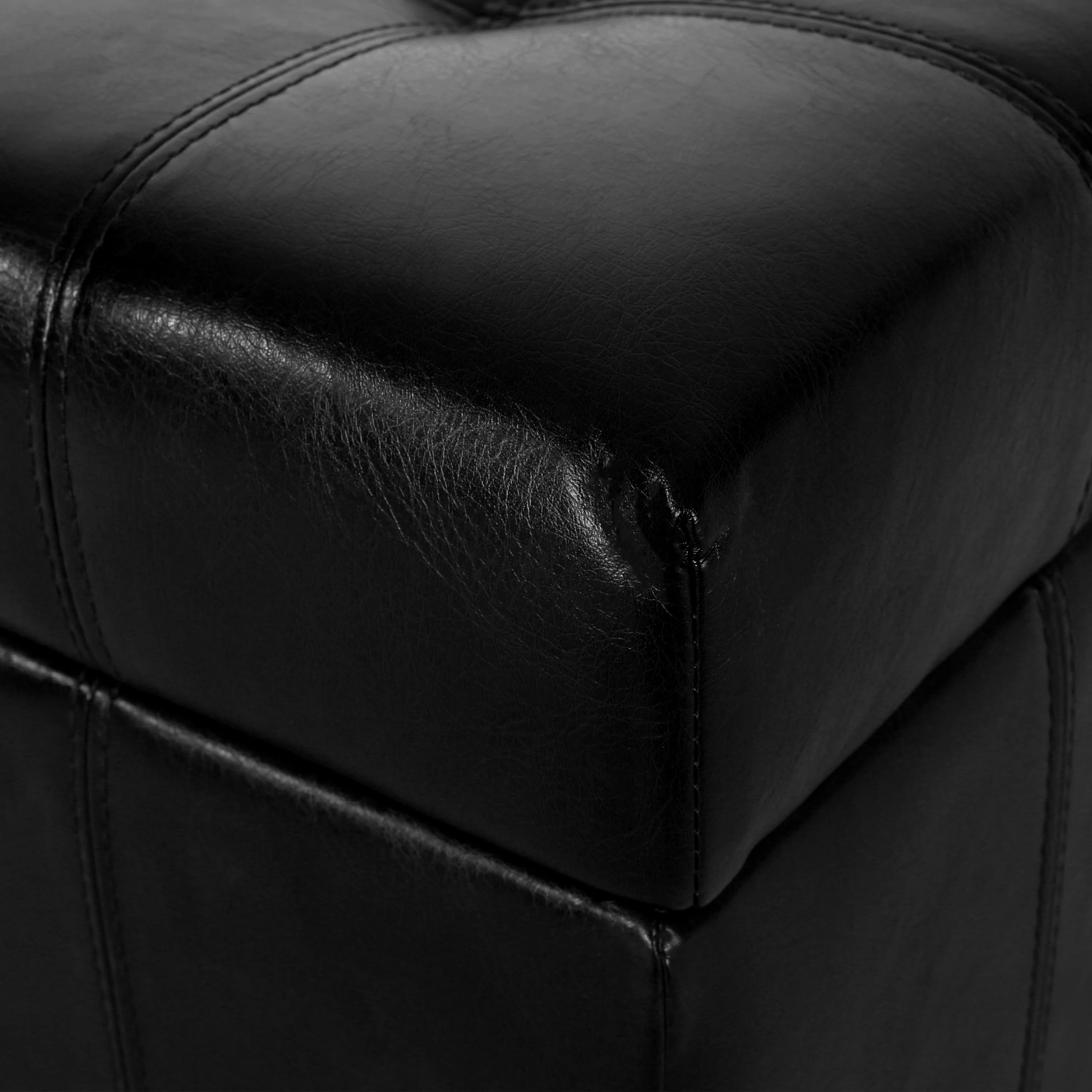 Rigby Faux Leather Storage Ottoman - furnishings