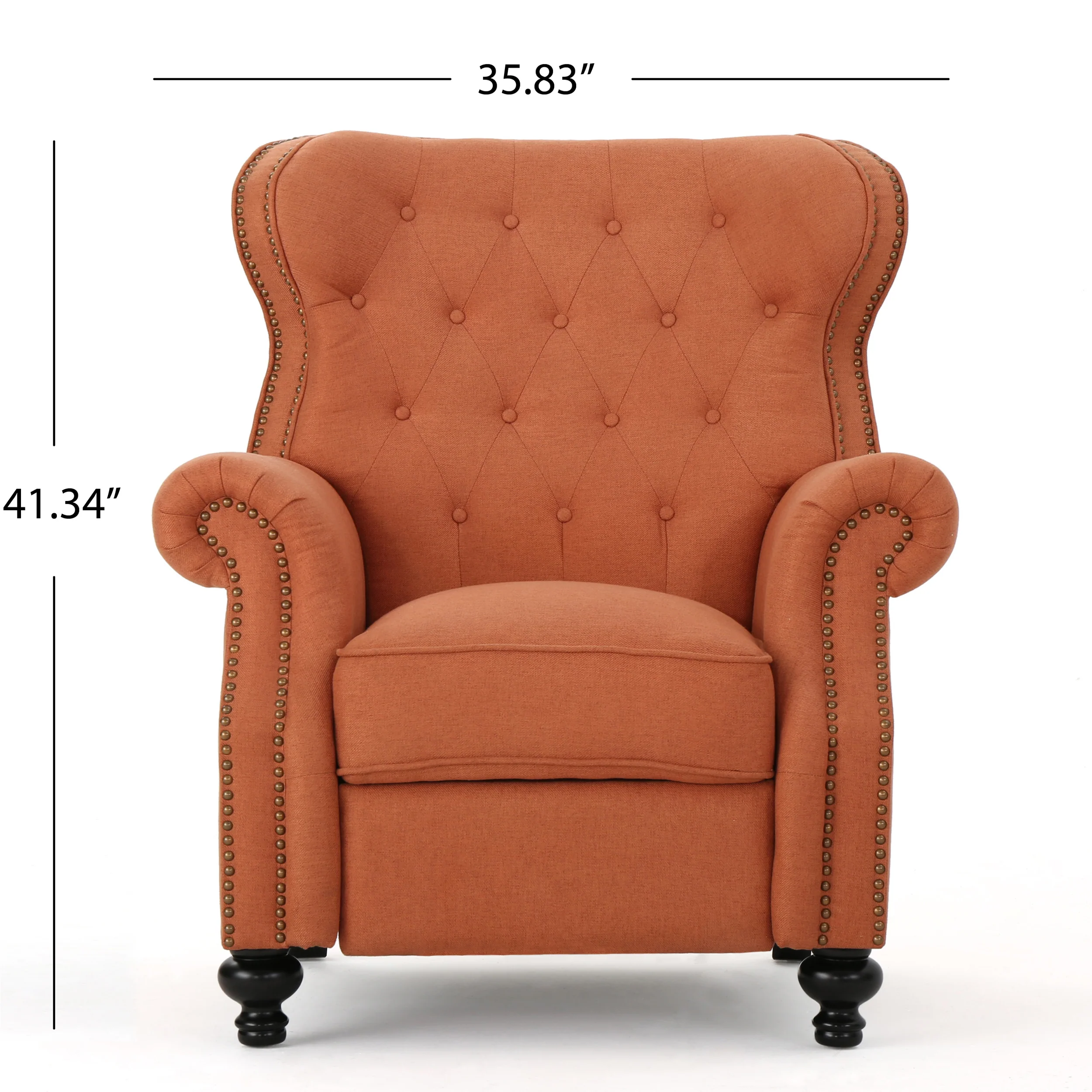 Waldo Tufted Back Studded Accent Recliner Armchair - furnishings