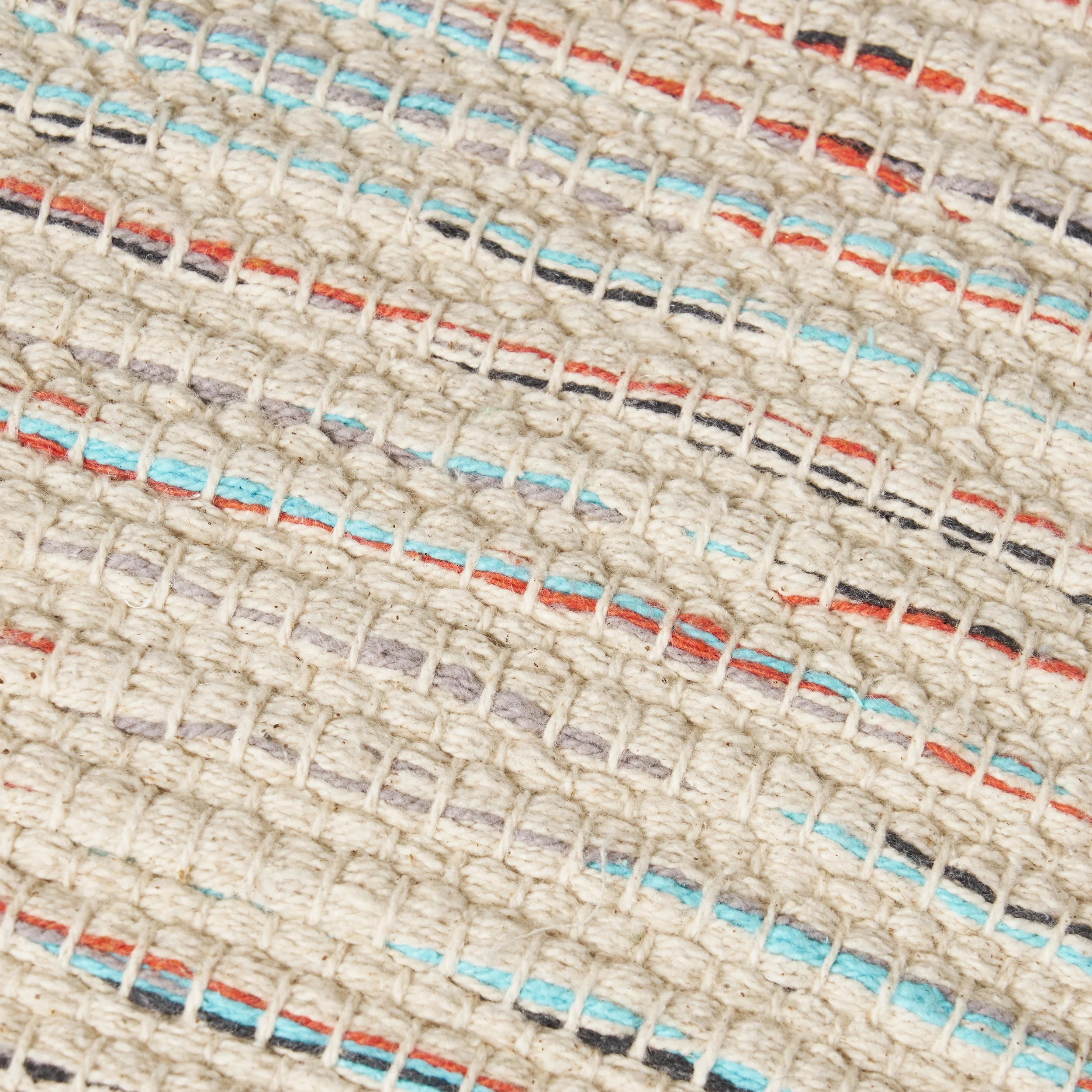 Mikai Boho Fabric Cylinder Pouf - furnishings