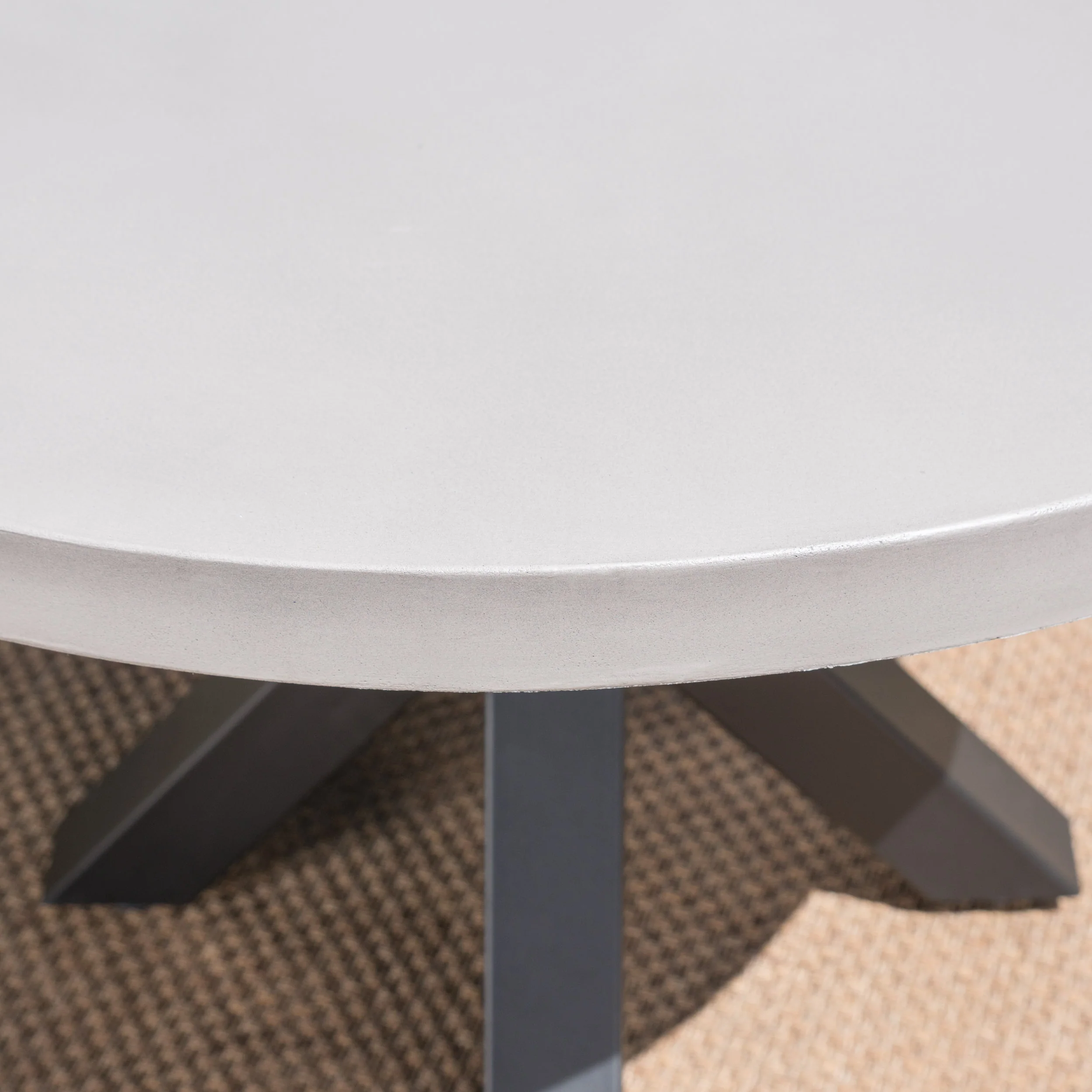 Sansai Outdoor Transitional 5 Piece Wicker Dining Set with Lightweight Concrete Table - furnishings