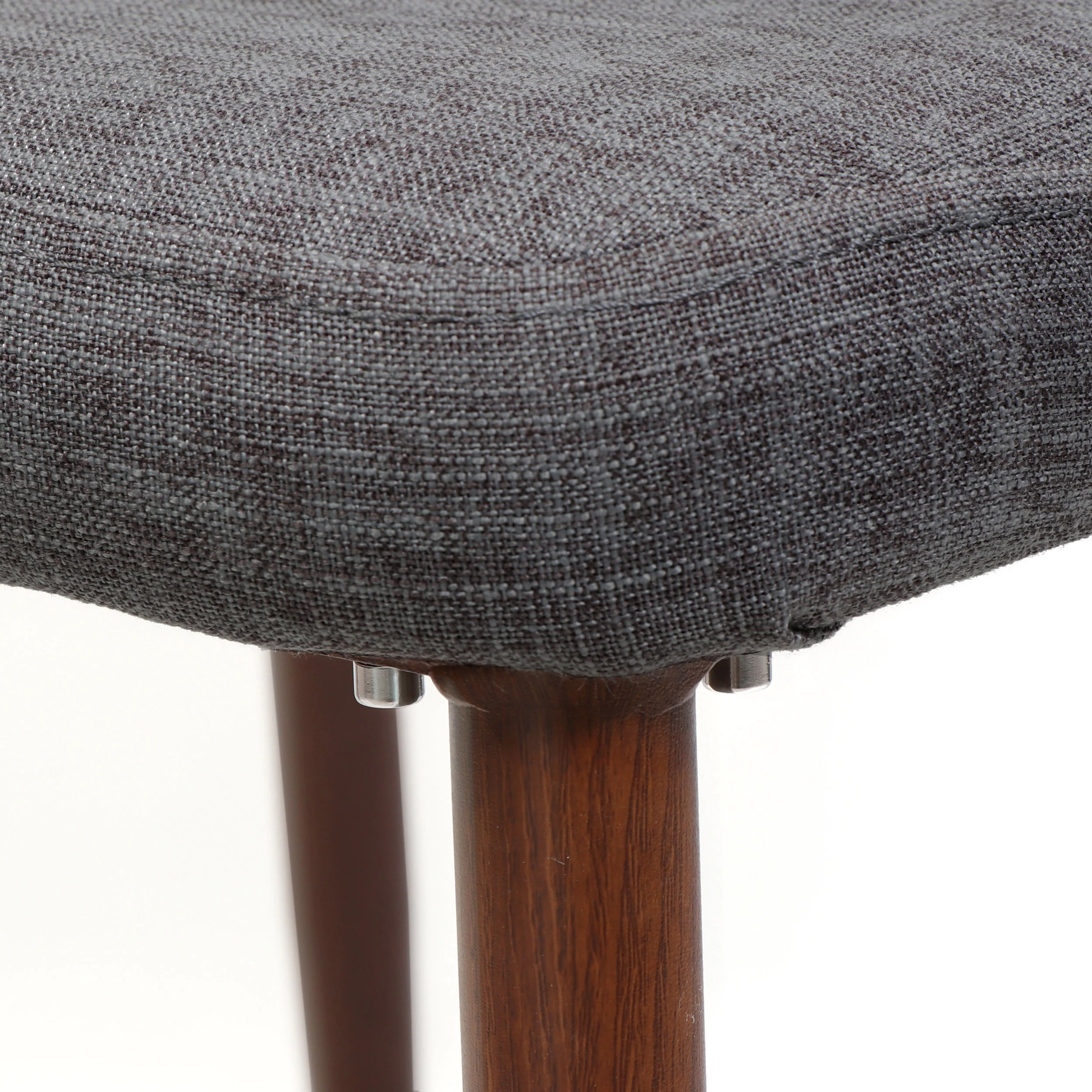 Mable Mid Century Fabric Dining Chairs with Wood Finished Legs - Set of 2 - furnishings