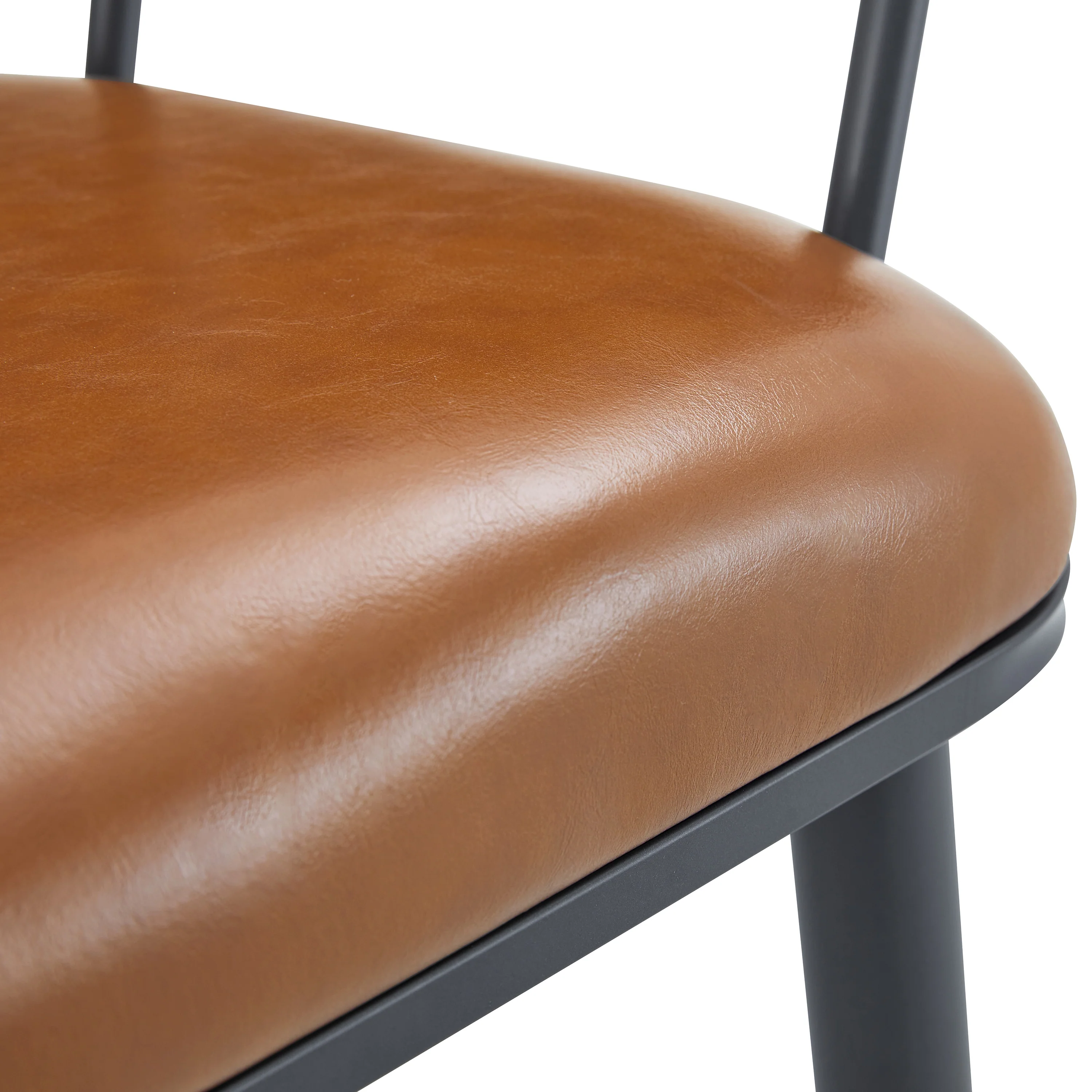 Limeo Modern Upholstered PU Leather Dining Chairs, Set of 2 - furnishings