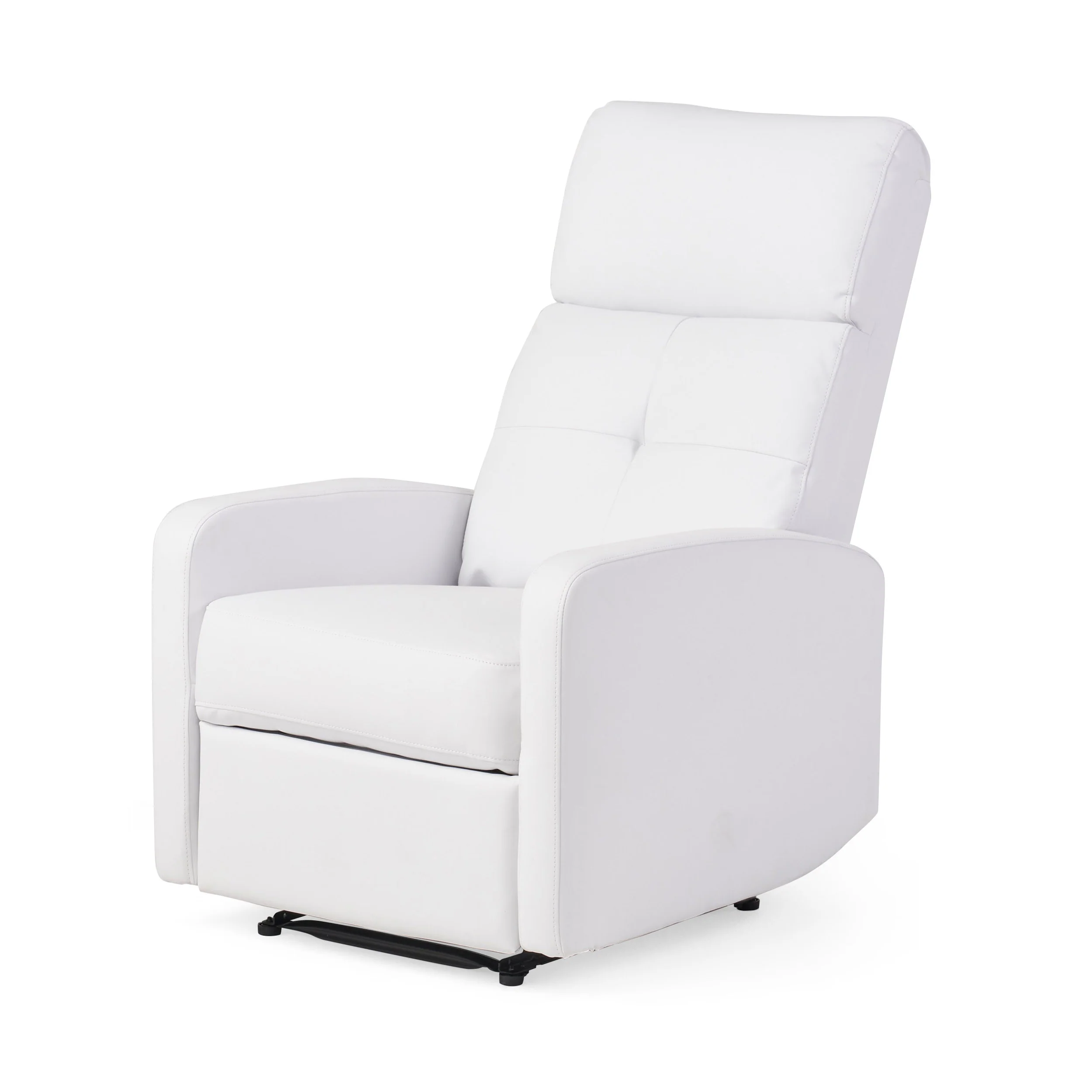 Teyana Contemporary Pillow Top Leather Recliner - furnishings