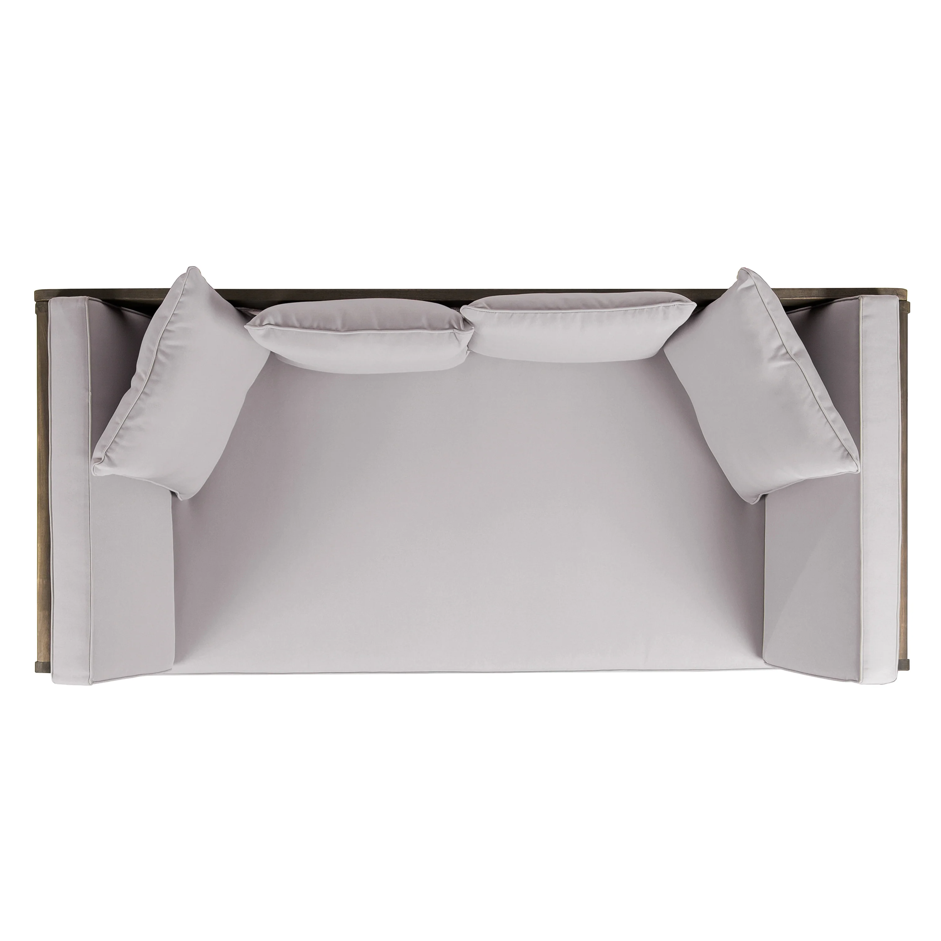 Othello Gray Acacia Convertible Outdoor Sofa Daybed - furnishings