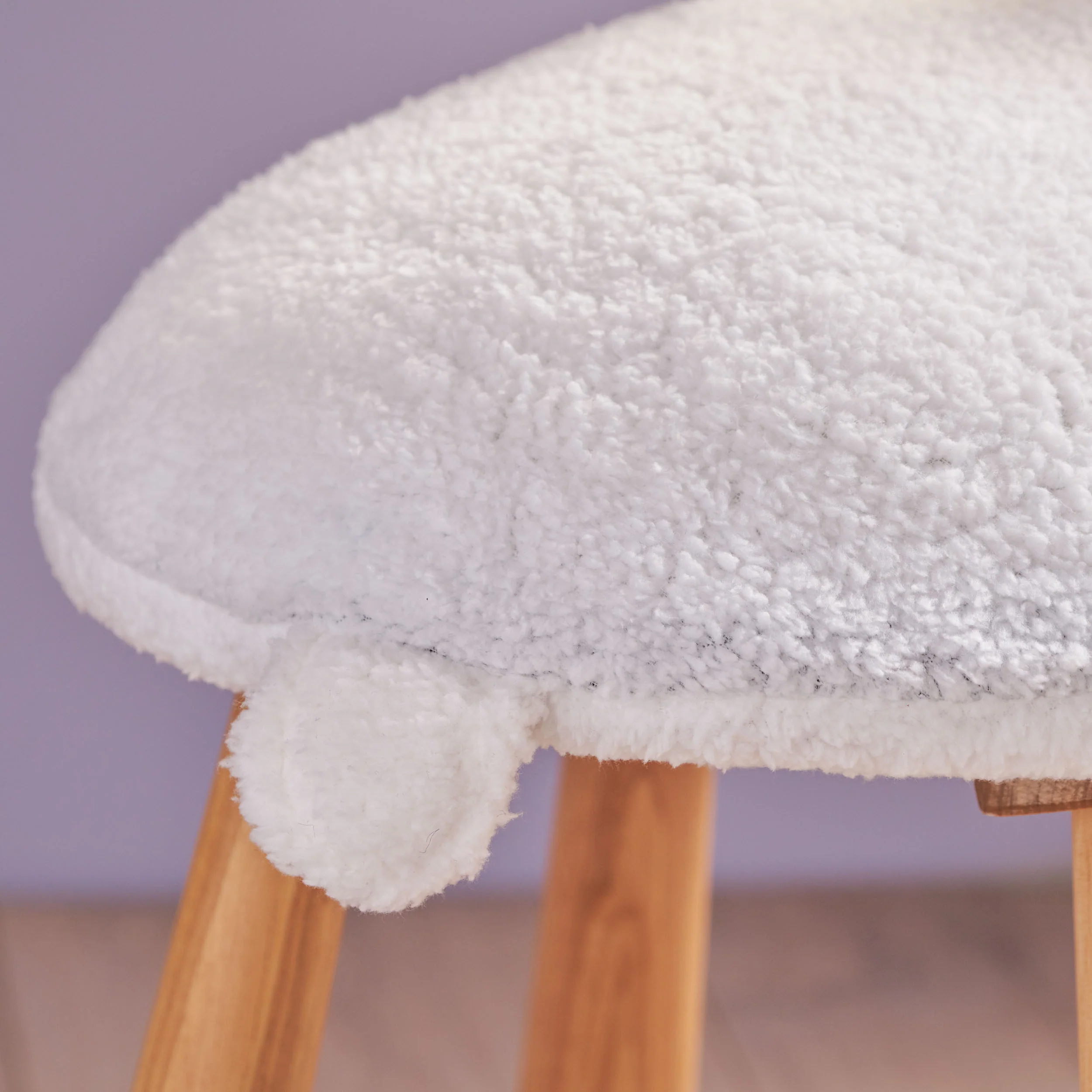 Tarren Faux Fur Gazelle Stool - furnishings