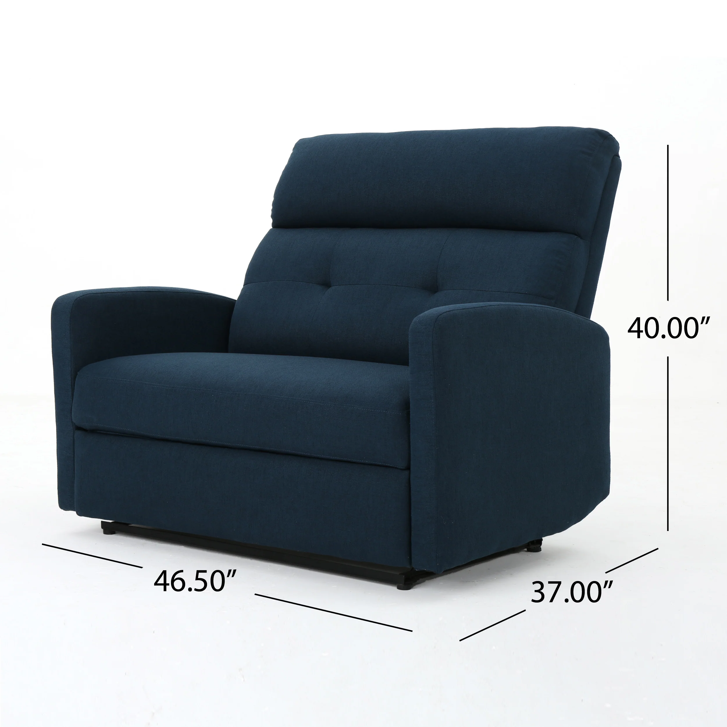 Hana Plush Cushion Tufted Back Fabric Loveseat Recliner - furnishings