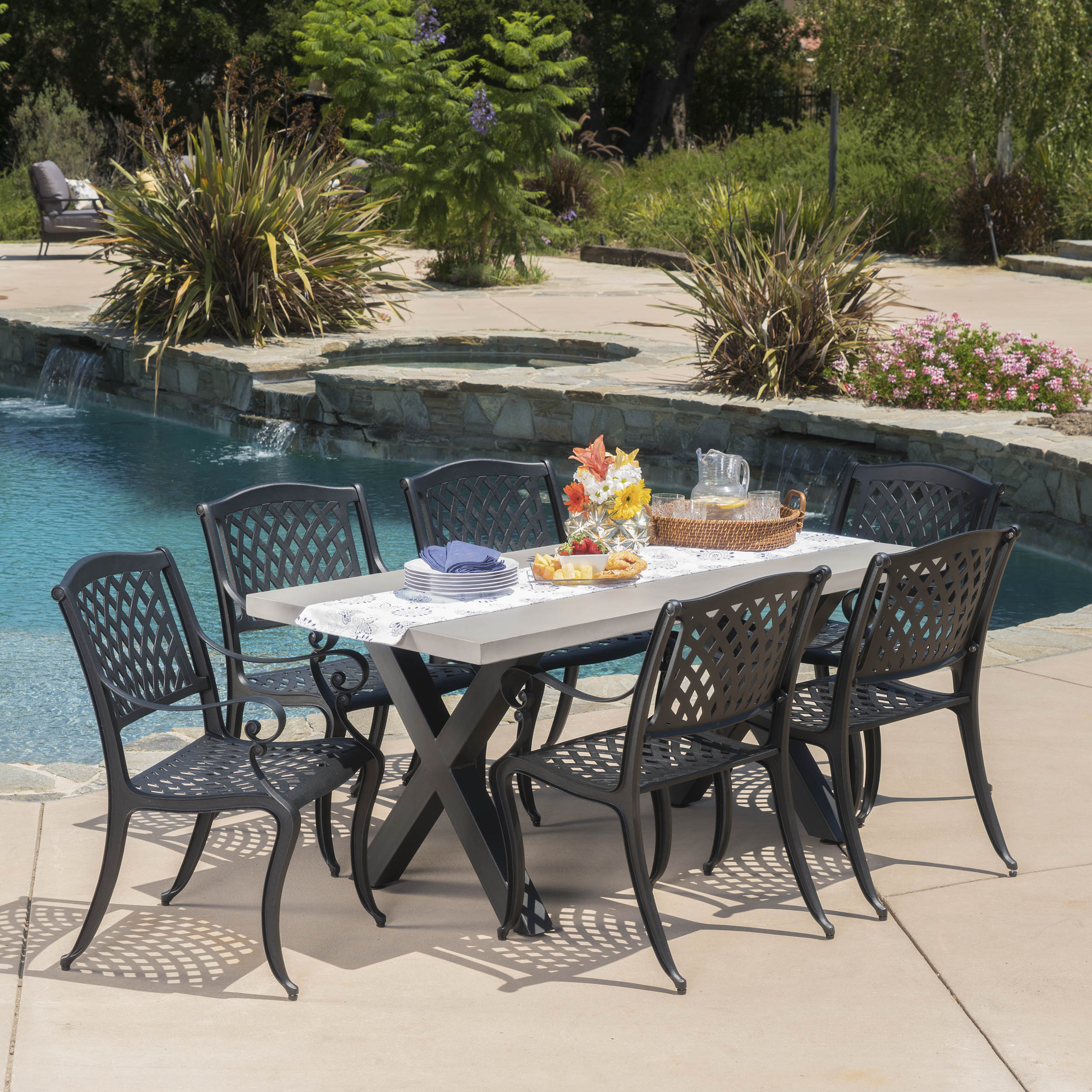 Caprice Outdoor 6 Seater Dining Set - furnishings