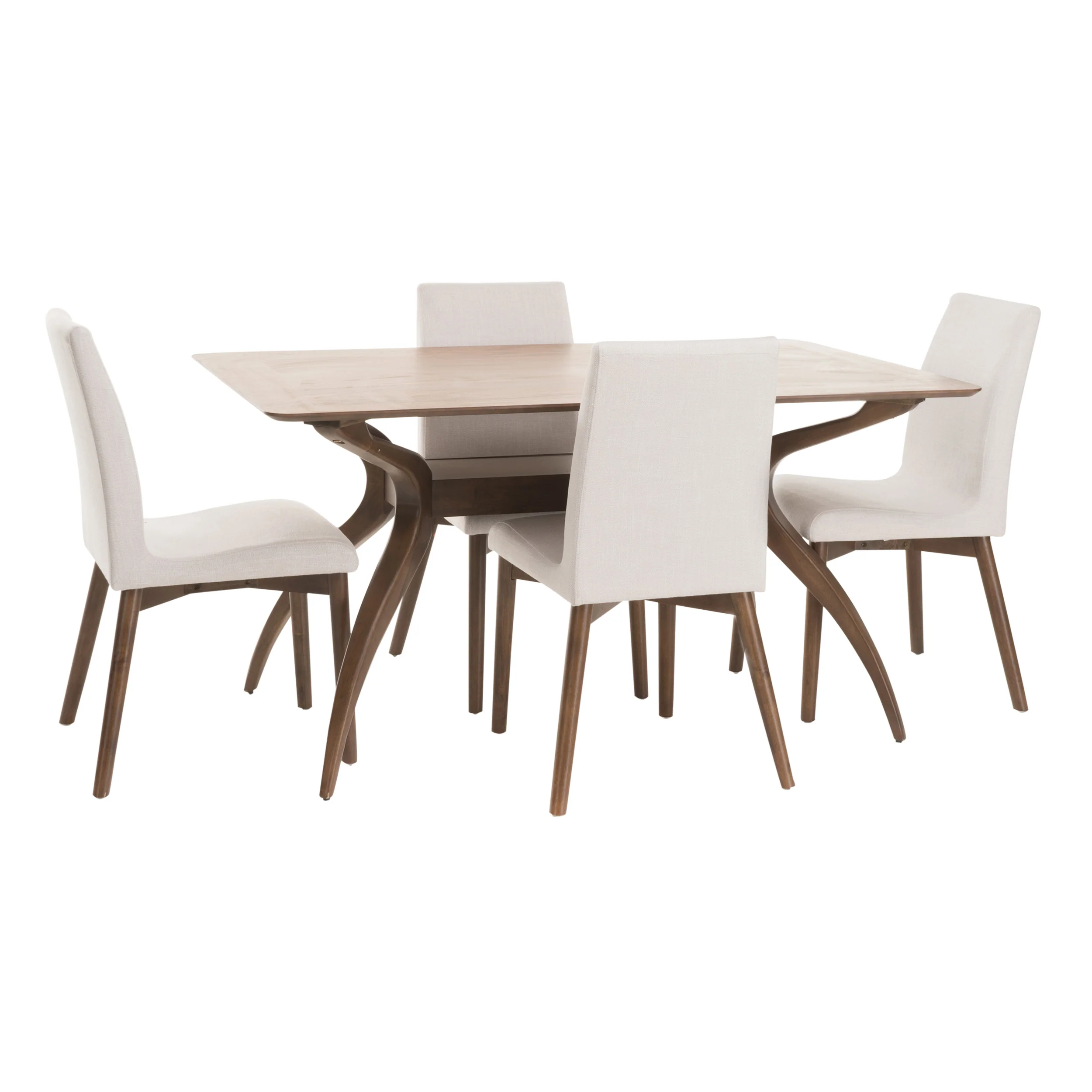 Katherine Mid-Century Modern 5 Piece Dining Set - furnishings