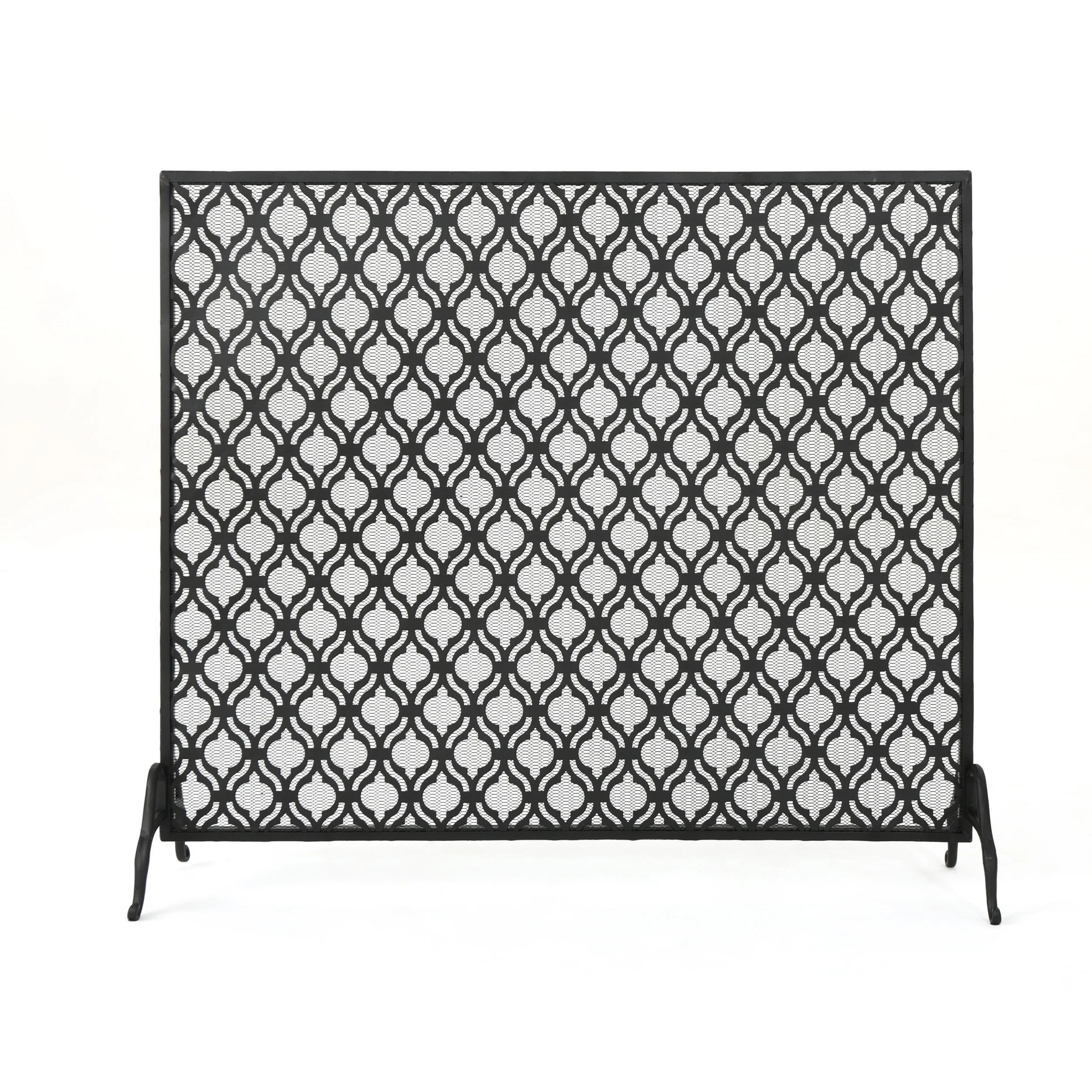 Elmer Single Panel Iron Fire Screen - furnishings