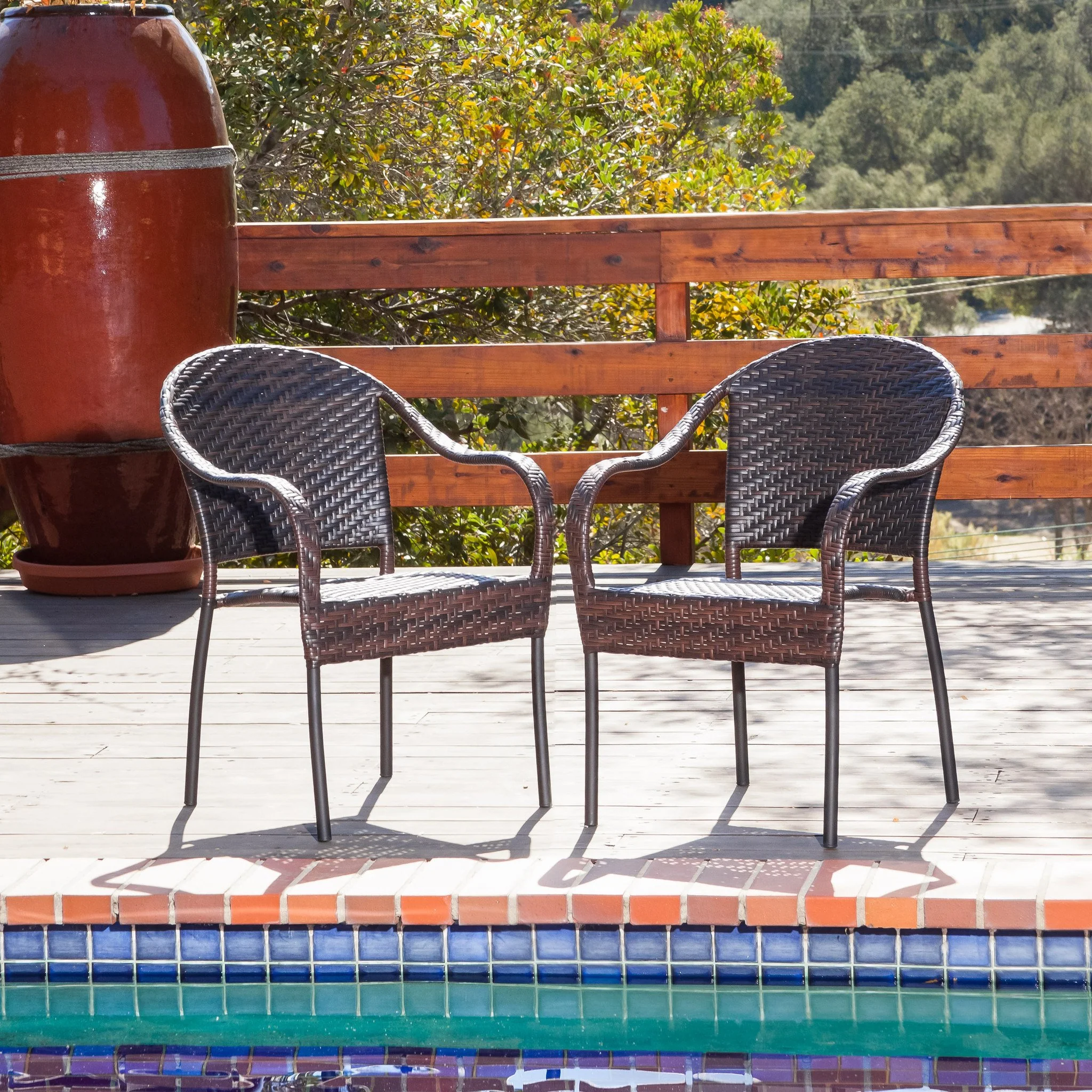 Livingston 7 Piece Wicker Outdoor Dining Set - furnishings