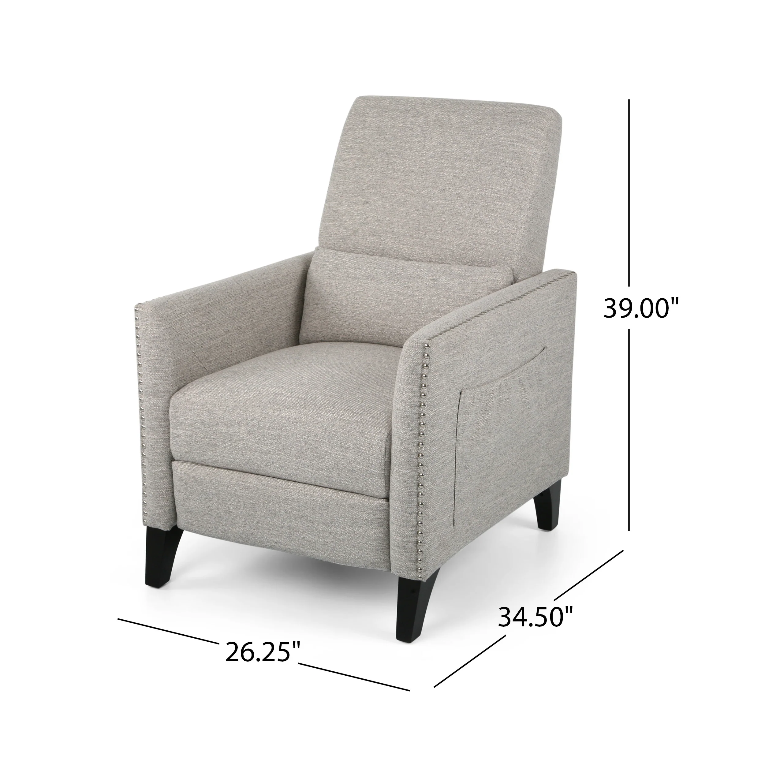 Williamgsburg Contemporary Fabric Push Back Recliner - furnishings