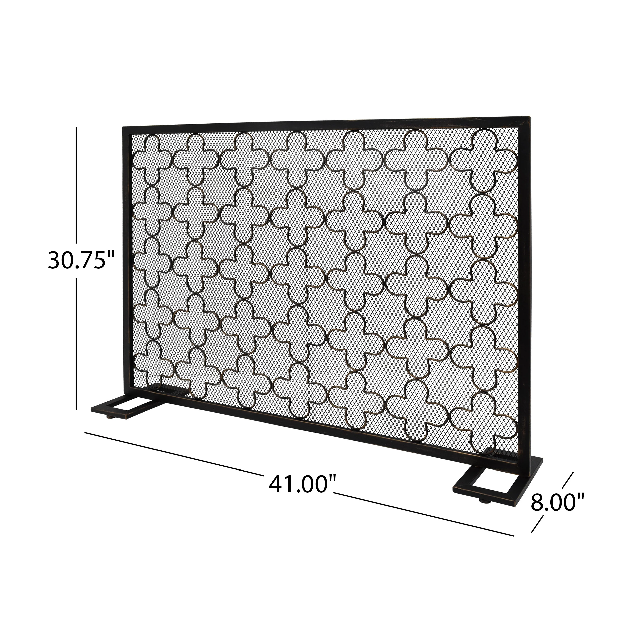Uriah Modern Single PanelIron Firescreen - furnishings