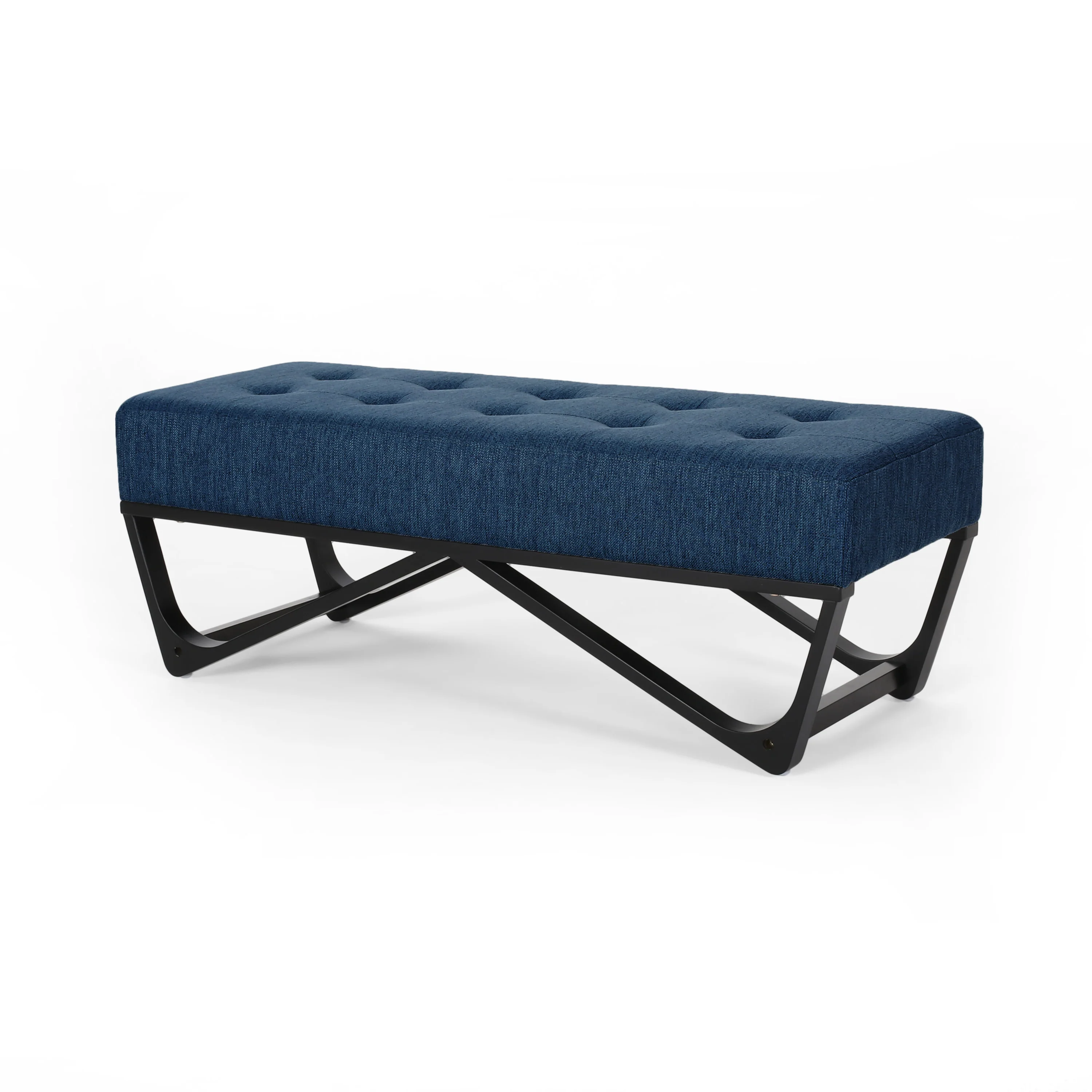 Lamphere Modern Velvet Ottoman Bench - furnishings