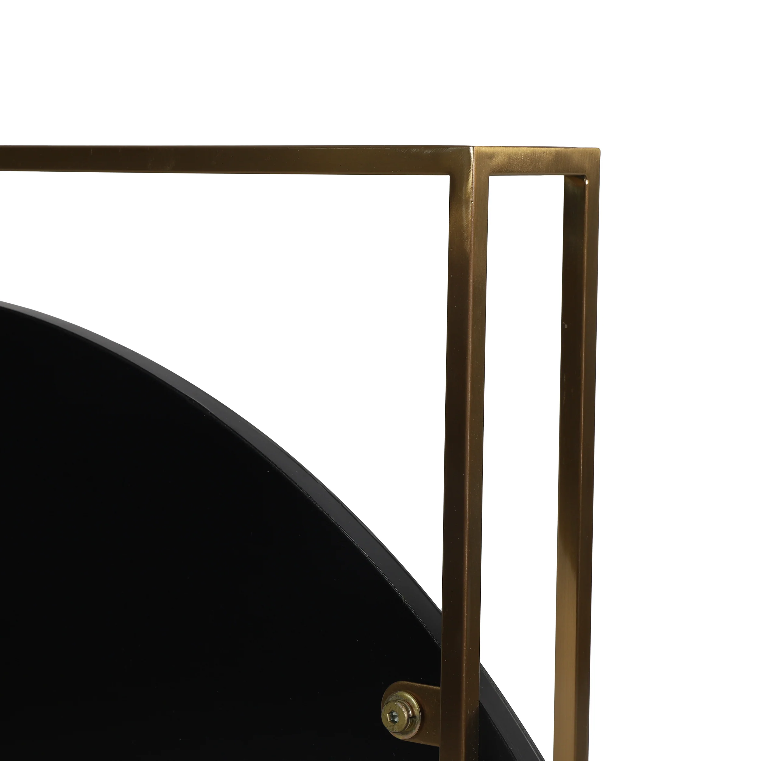 McNeal Modern Round Framed Wall Mirror - furnishings