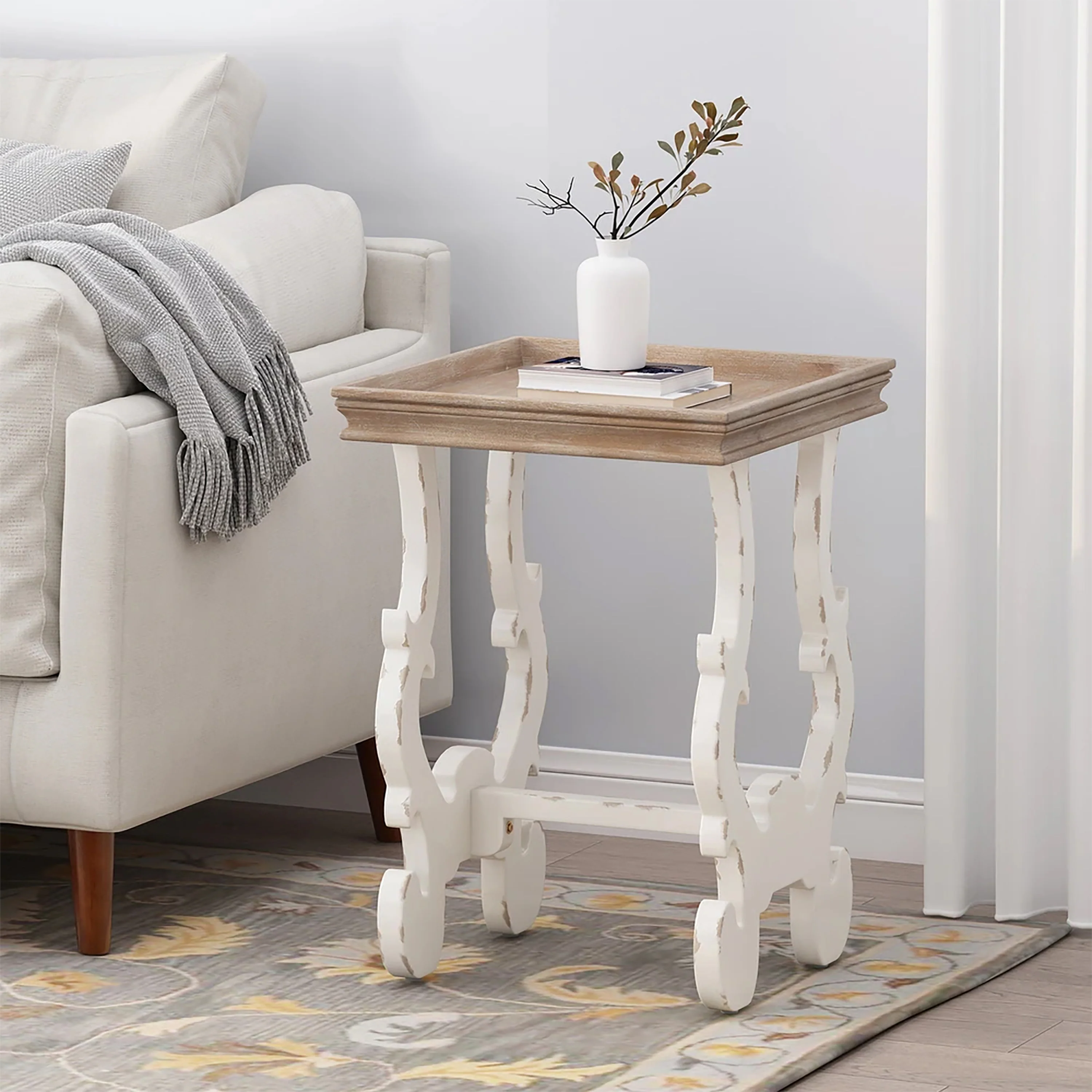 Joplin French Country Accent Table with Square Top - furnishings