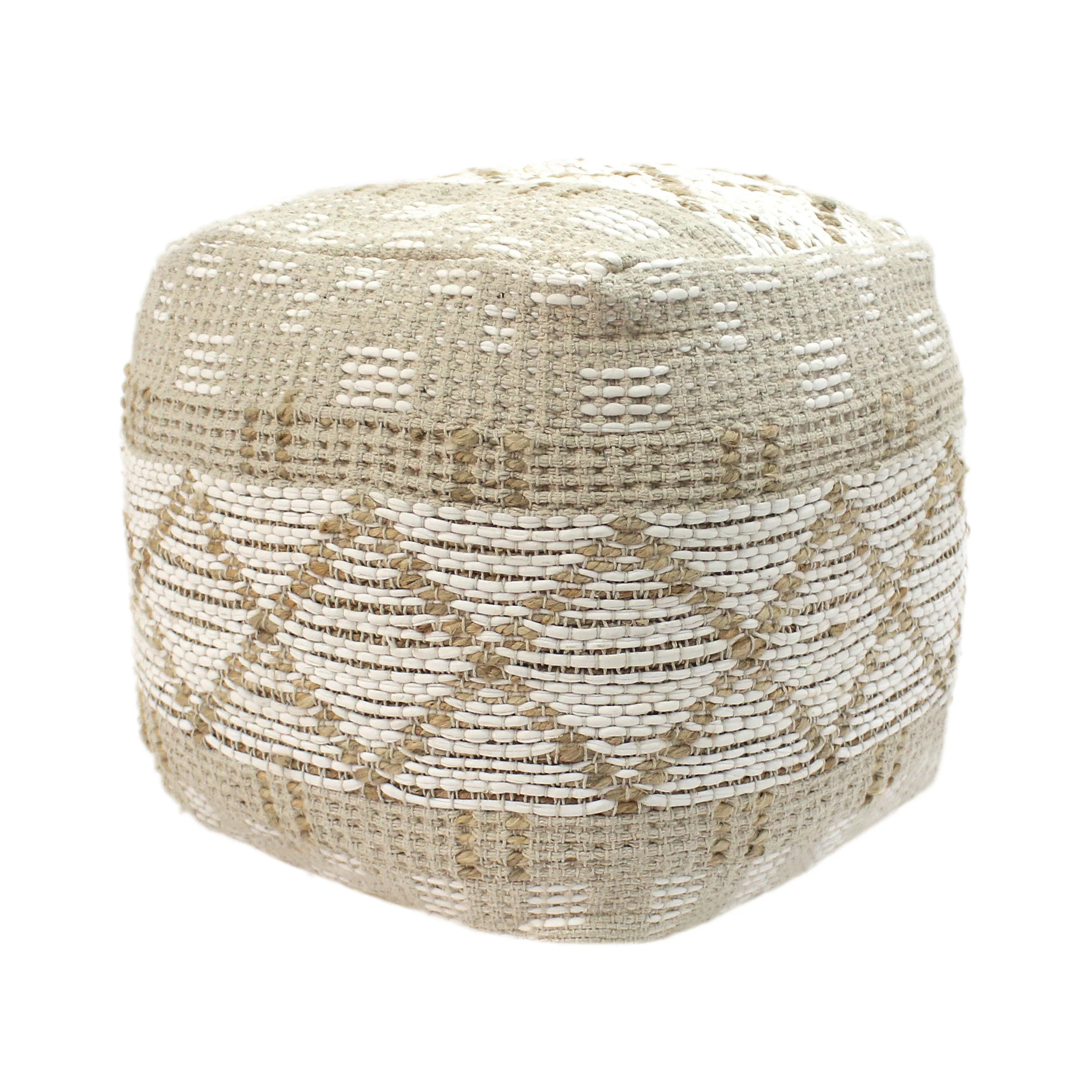 Janet Cube Boho Square Pouf - furnishings
