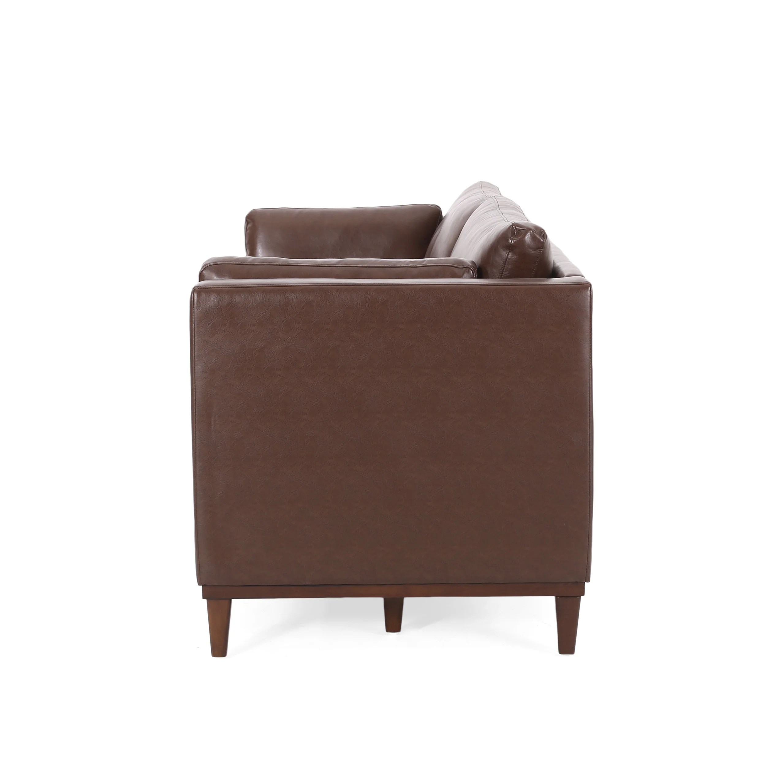 Ayers Contemporary Faux Leather Upholstered 3 Seater Sofa - furnishings