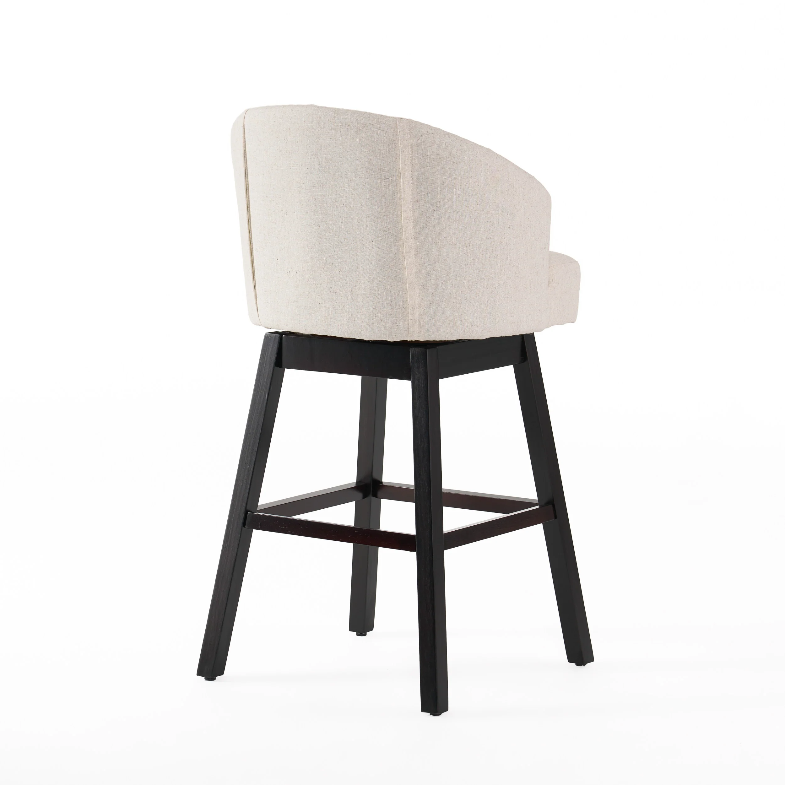 Westman 30-Inch Beige Fabric Swivel Backed Barstool (Set of 2) - furnishings