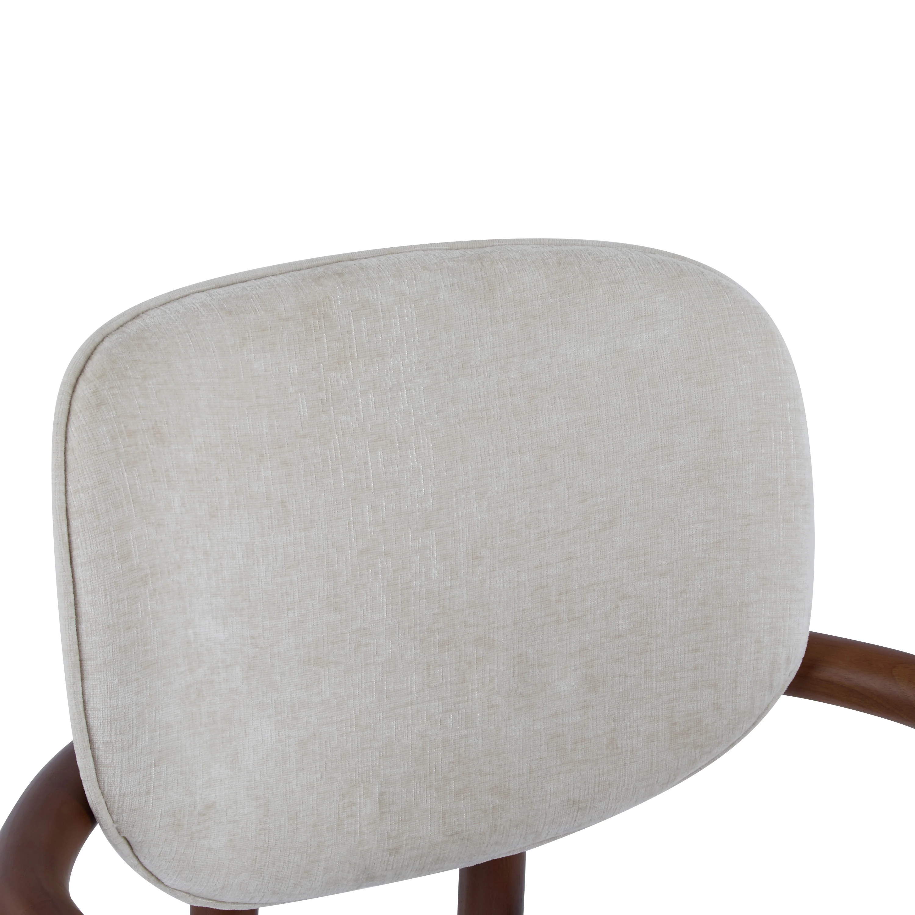 Fluffy Modern Rubberwood Upholstered Dining Chairs - furnishings