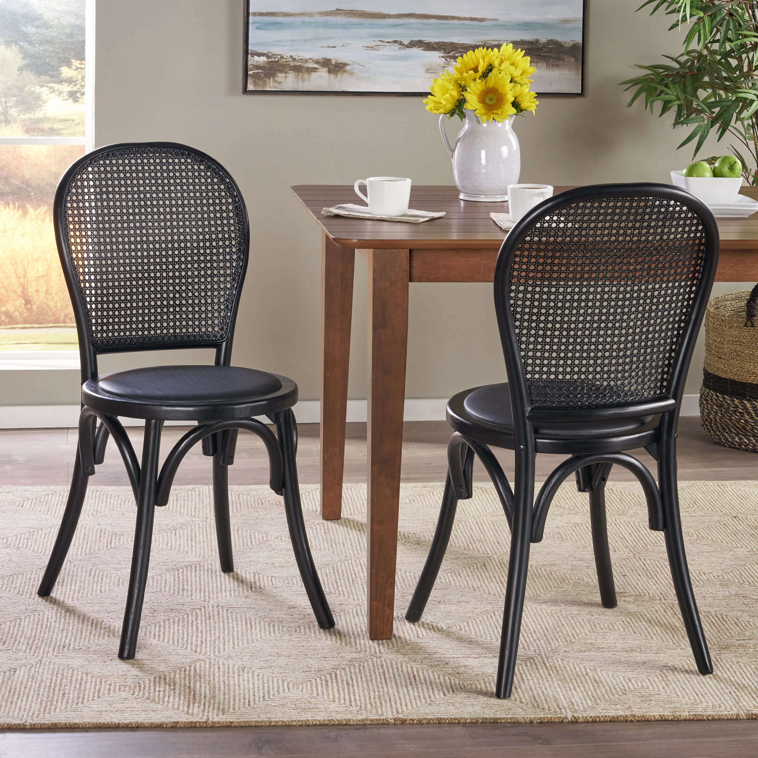 Emerys Wooden Cane Back Dining Chair (Set of 2) - furnishings