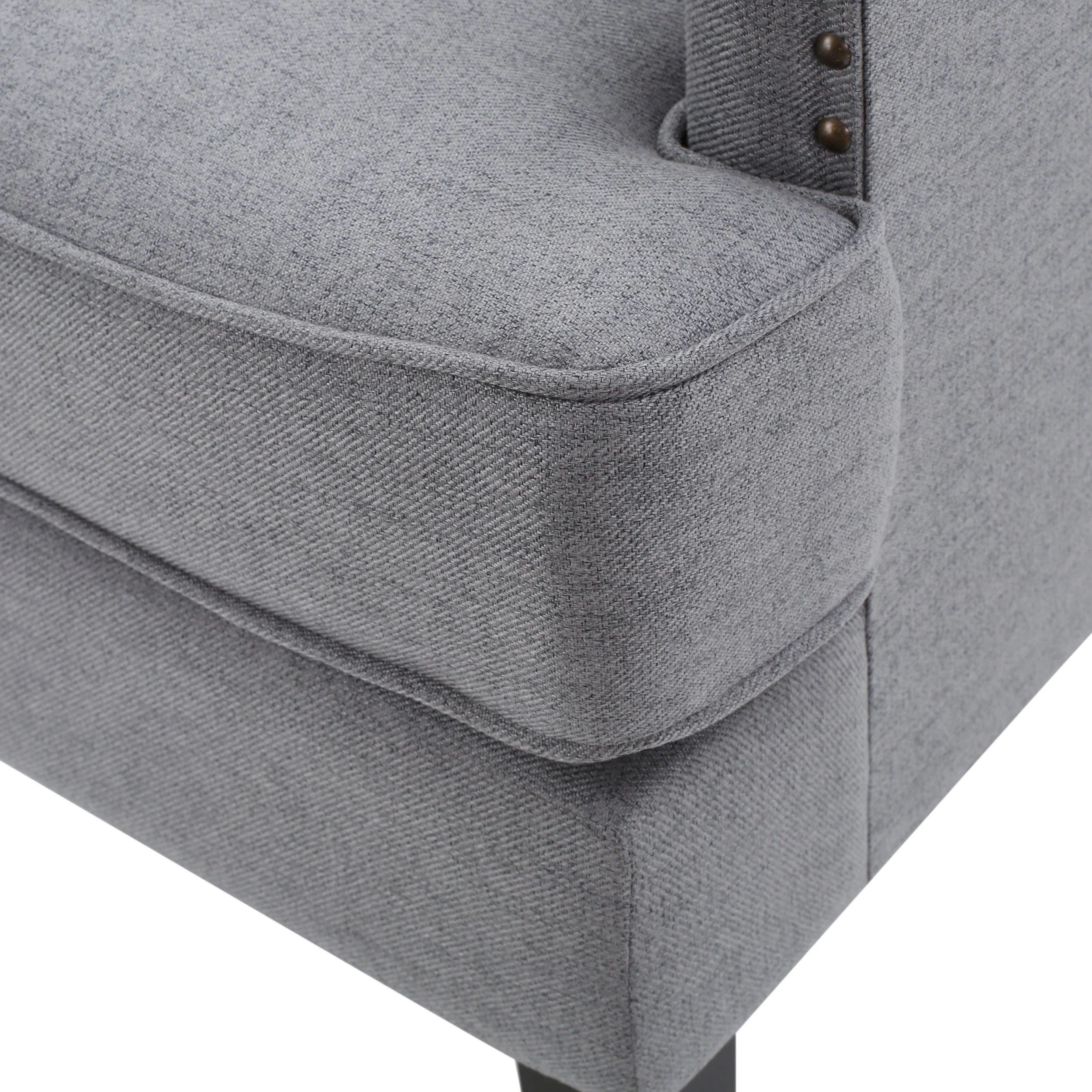 Talette Studded Modern Club Arm Chair - furnishings