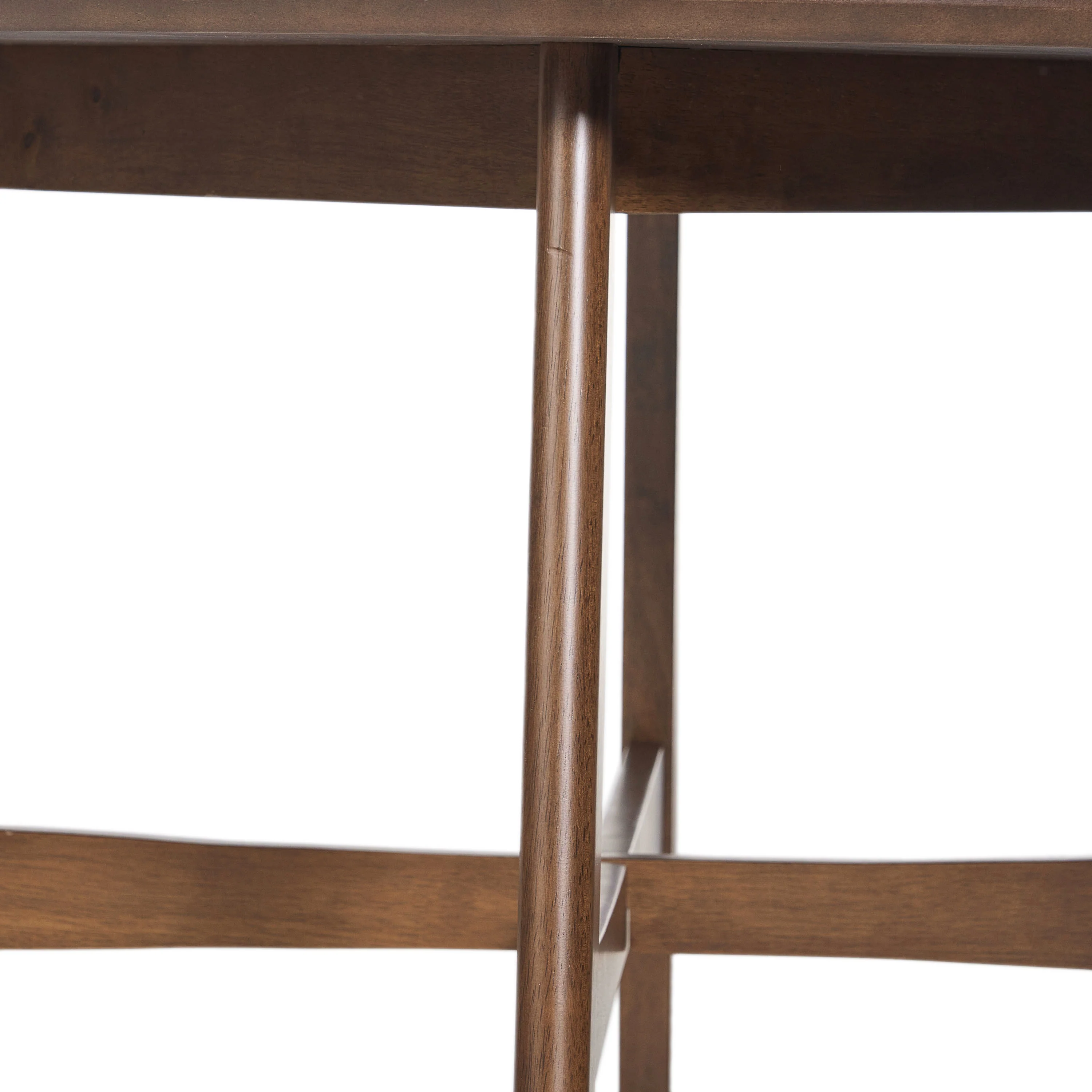 Helen Mid-Century Round Counter Height Dining Table with X-Stretcher - furnishings