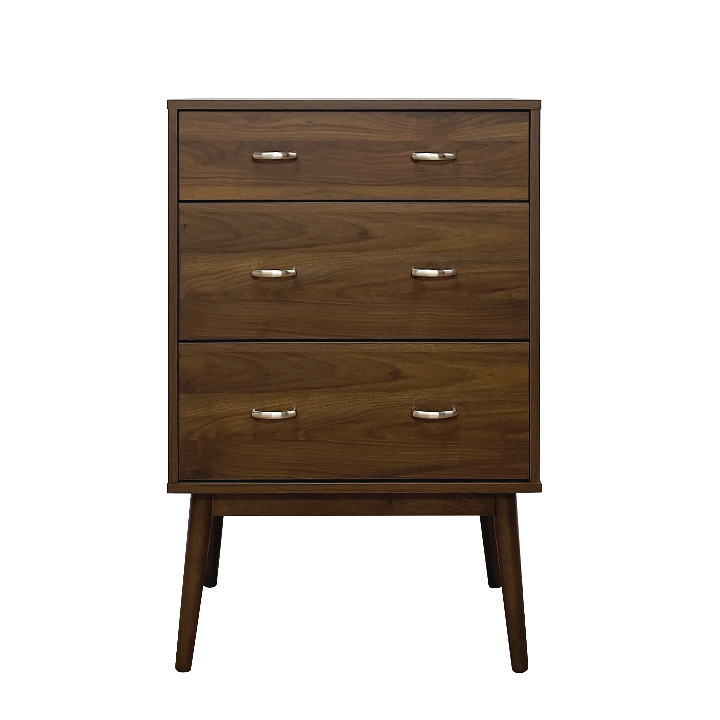 Wilbur Mid Century Modern Wooden 3 Drawer Chest - furnishings