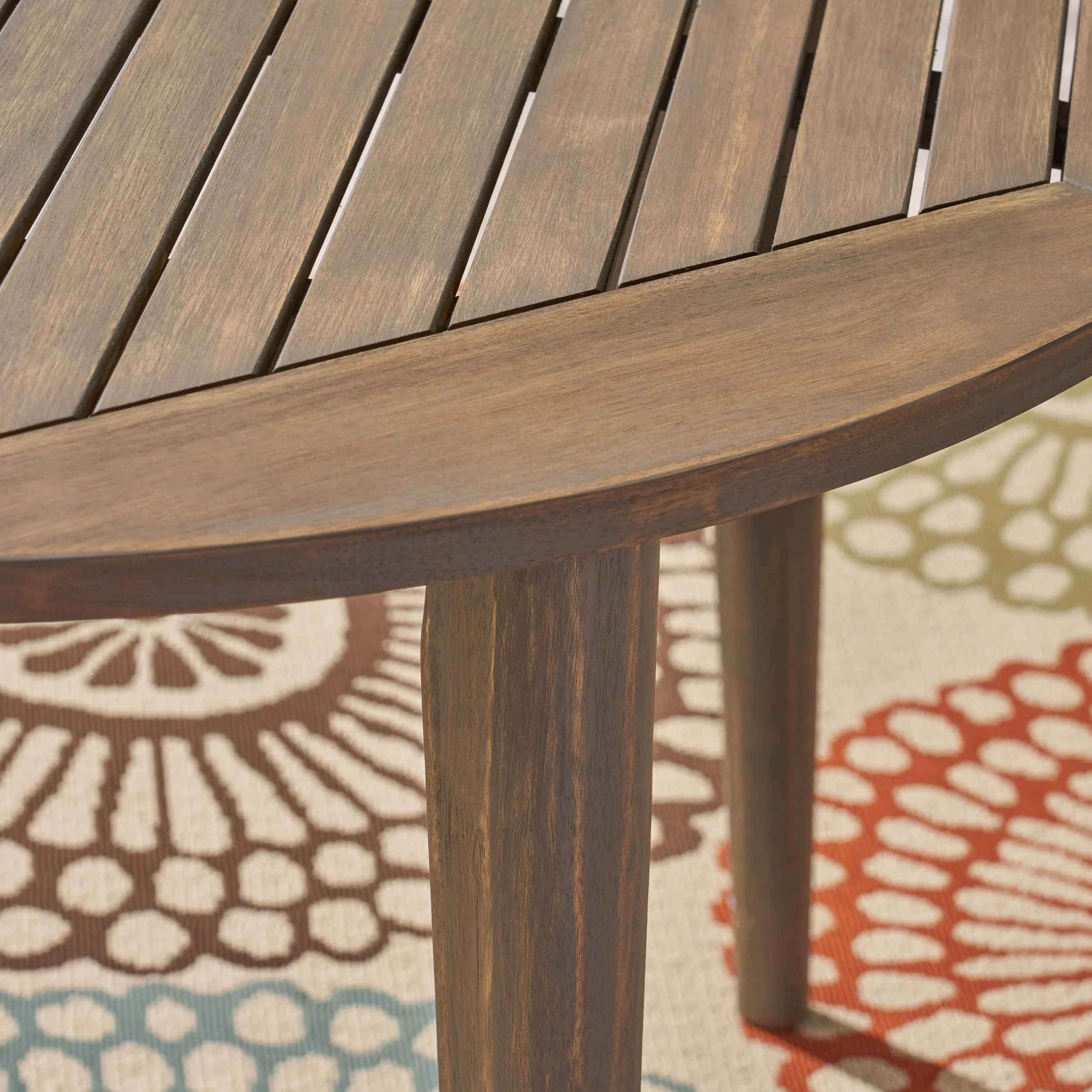 Jenson Outdoor 5 Piece Acacia Wood Dining Set with Cushions - furnishings