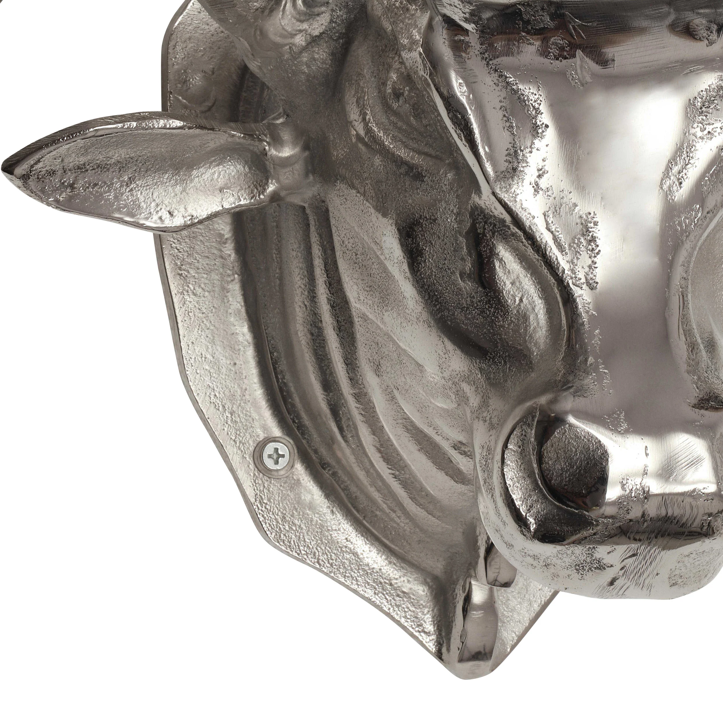 Telfair Glynn Handcrafted Aluminum Bison Wall Decor - furnishings