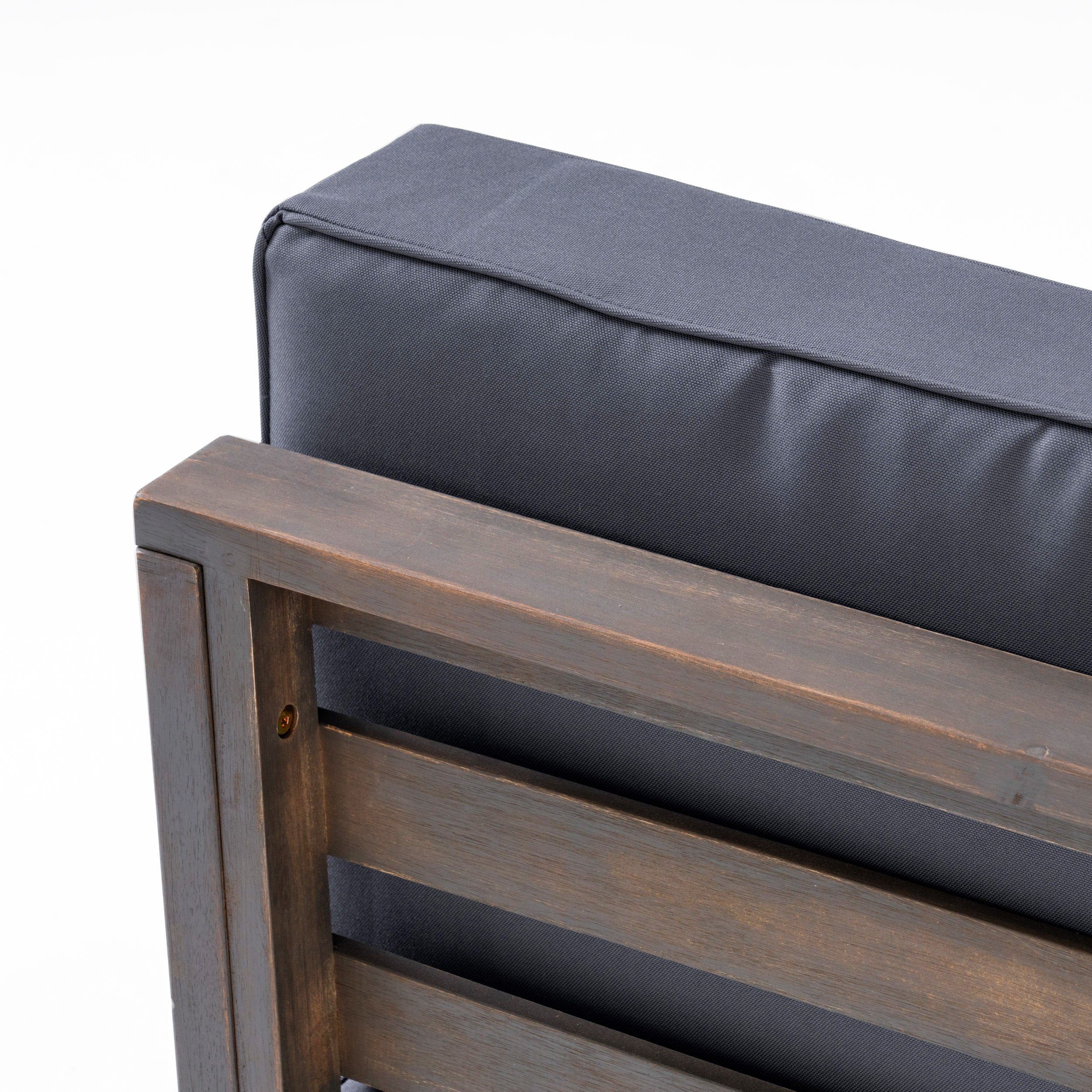 Emma Outdoor 6 Seater Acacia Wood Sofa Chat Set - furnishings