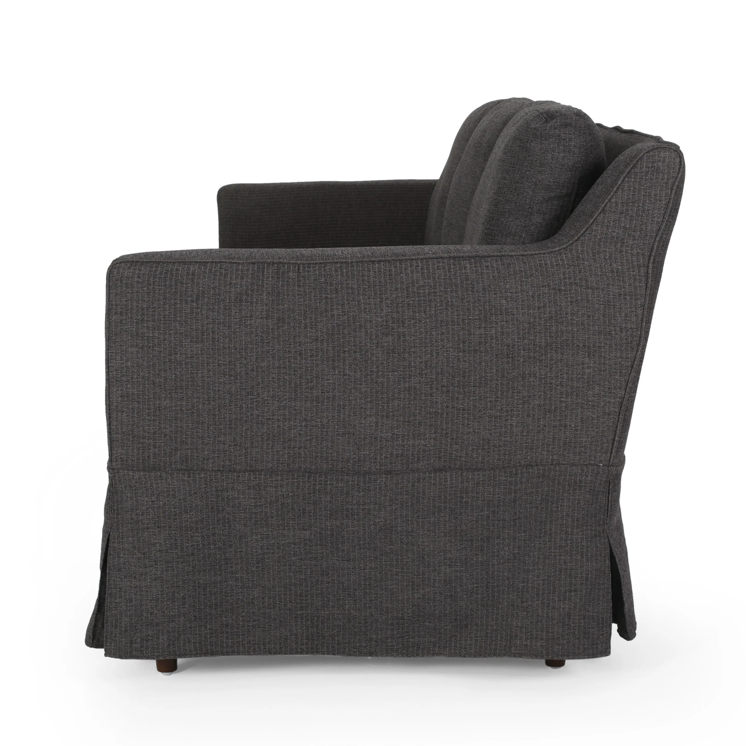 Bainville Contemporary Fabric 3 Seater Sofa with Skirt - furnishings