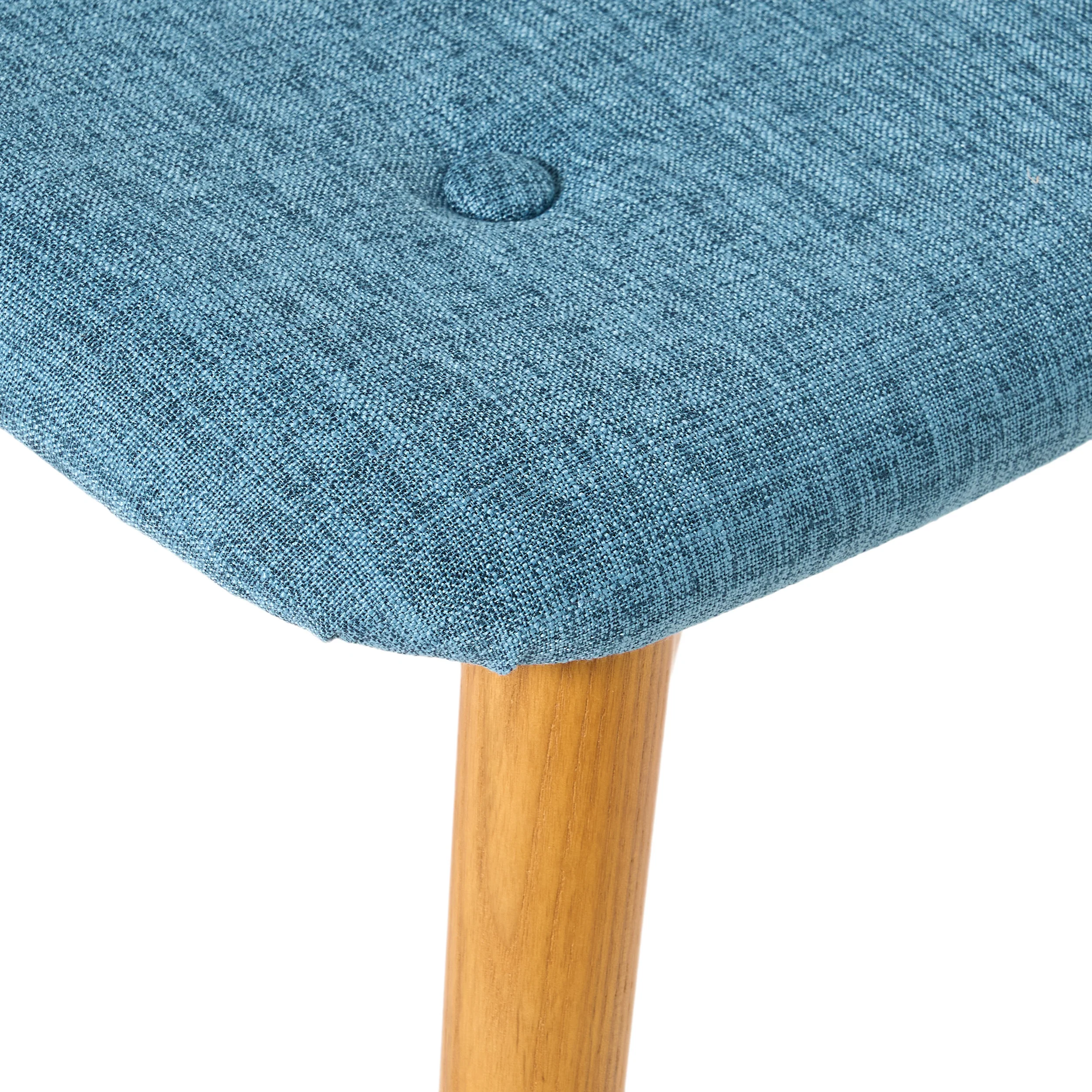 Acantha Mid-Century Modern Wingback Fabric Chair and Ottoman Set - furnishings