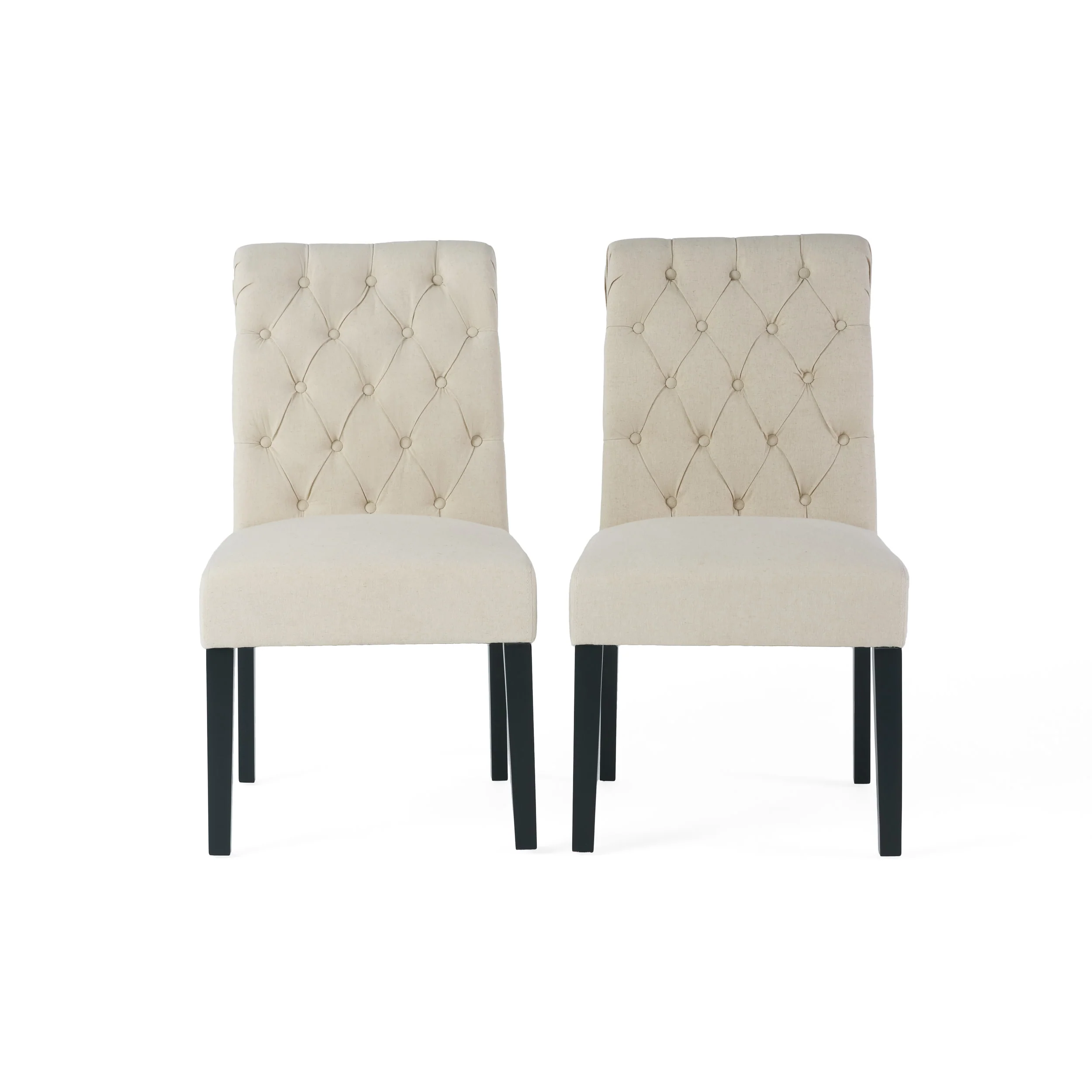 Emerson Contemporary Tufted Rolltop Dining Chairs - furnishings