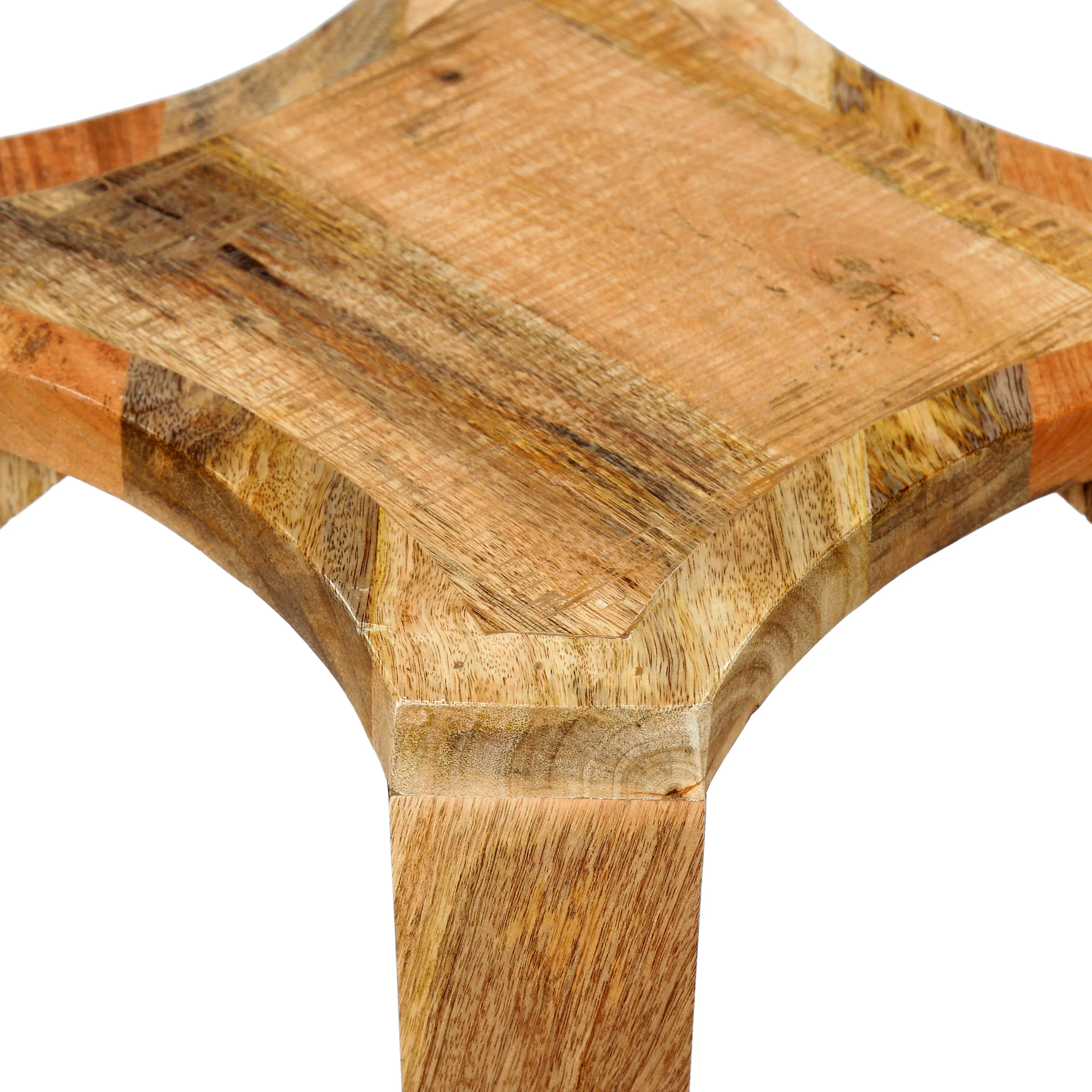 Bruce Handcrafted Boho Mango Wood Side Tables (Set of 2) - furnishings