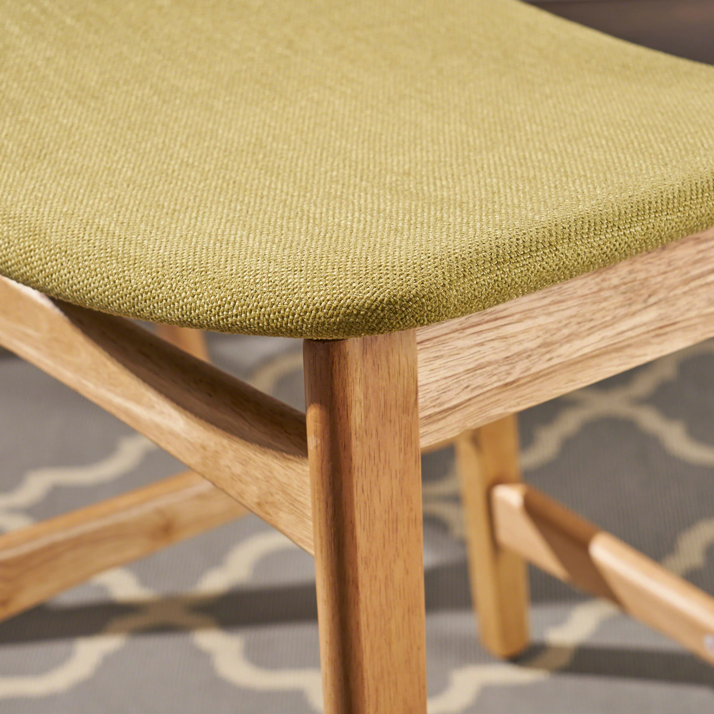 Molle Oak Finish Mid Century Design 24-Inch Counter Stools (Set of 2) - furnishings