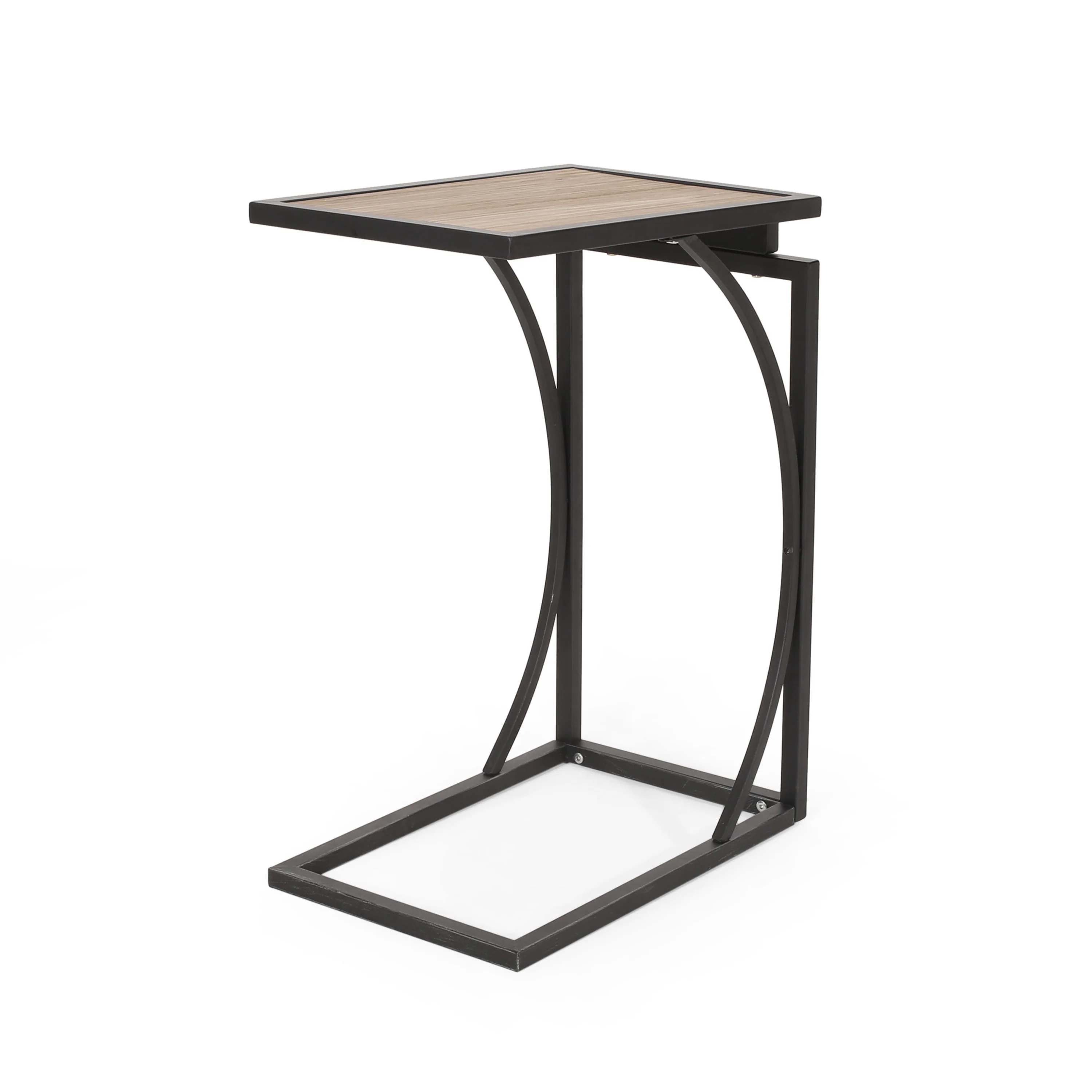Catileya Modern Industrial C-Shaped End Table - furnishings