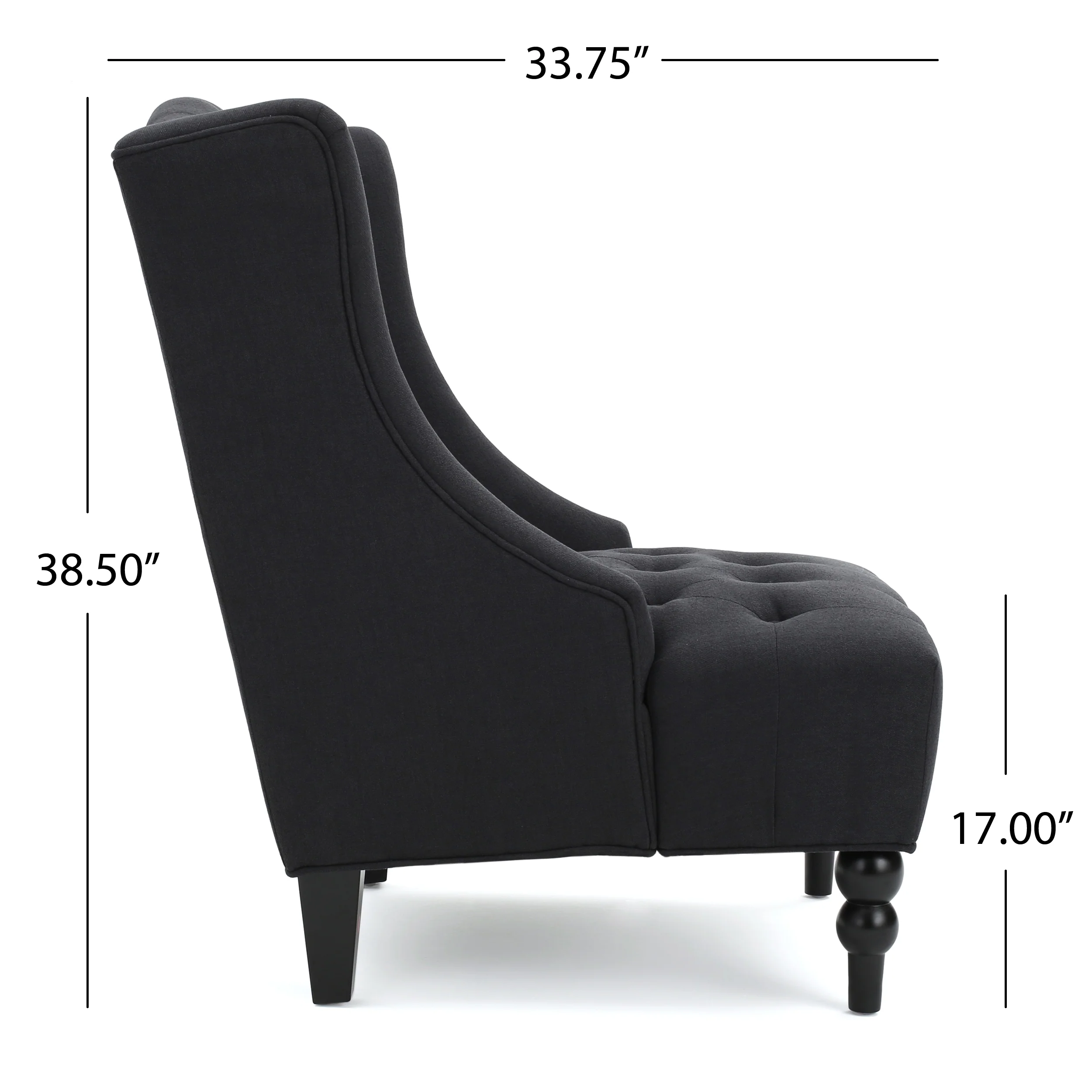 Clarice Fabric High Back Wingback  Accent Chair - furnishings