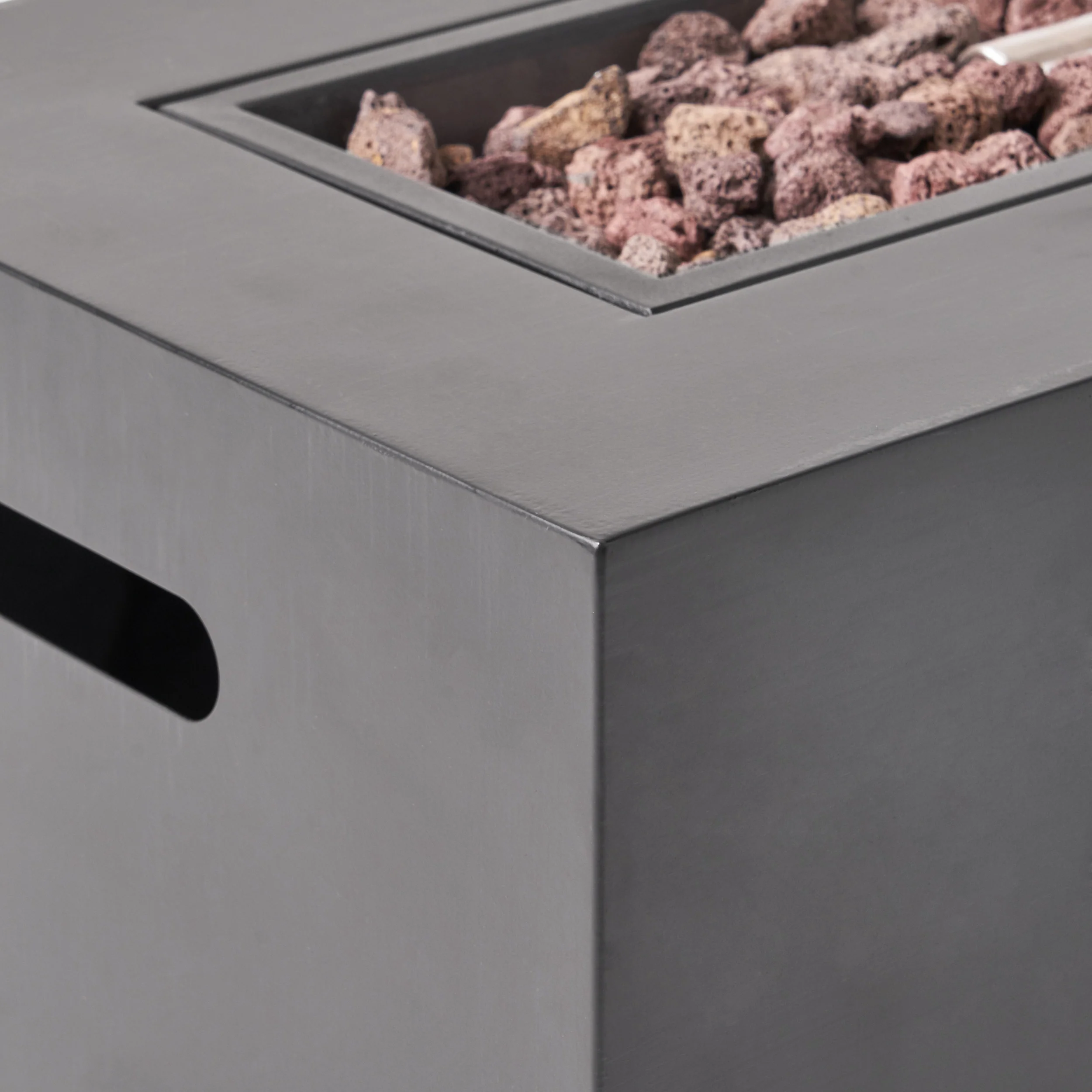 Jasmine Outdoor 50,000 BTU Rectangular Fire Pit (No Tank Holder) - furnishings
