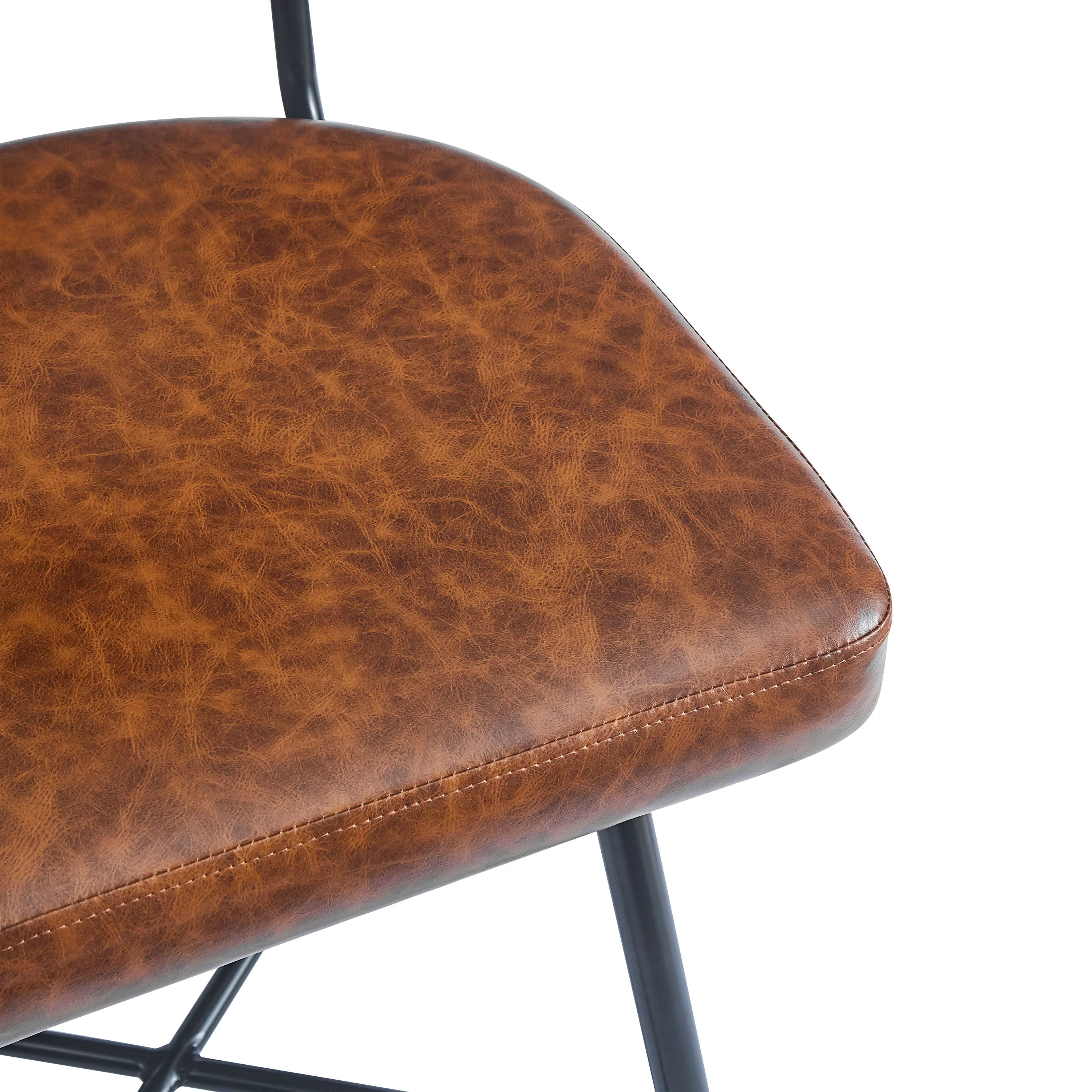 Junipera 360 Degree Swivel Counter Stools Upholstered PU Leather Bar Stools - furnishings