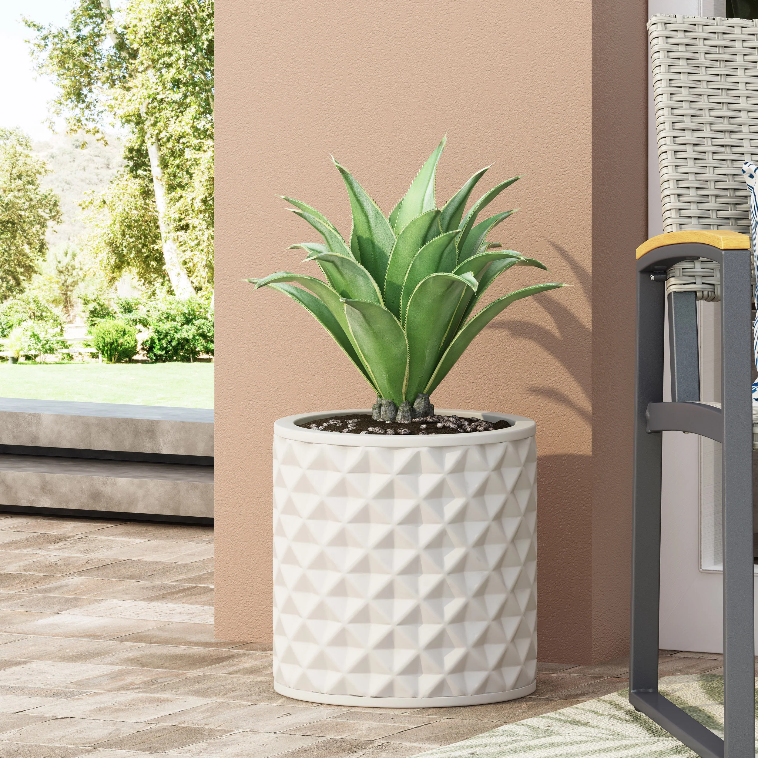 Wilbert Outdoor Cast Stone Planter - furnishings