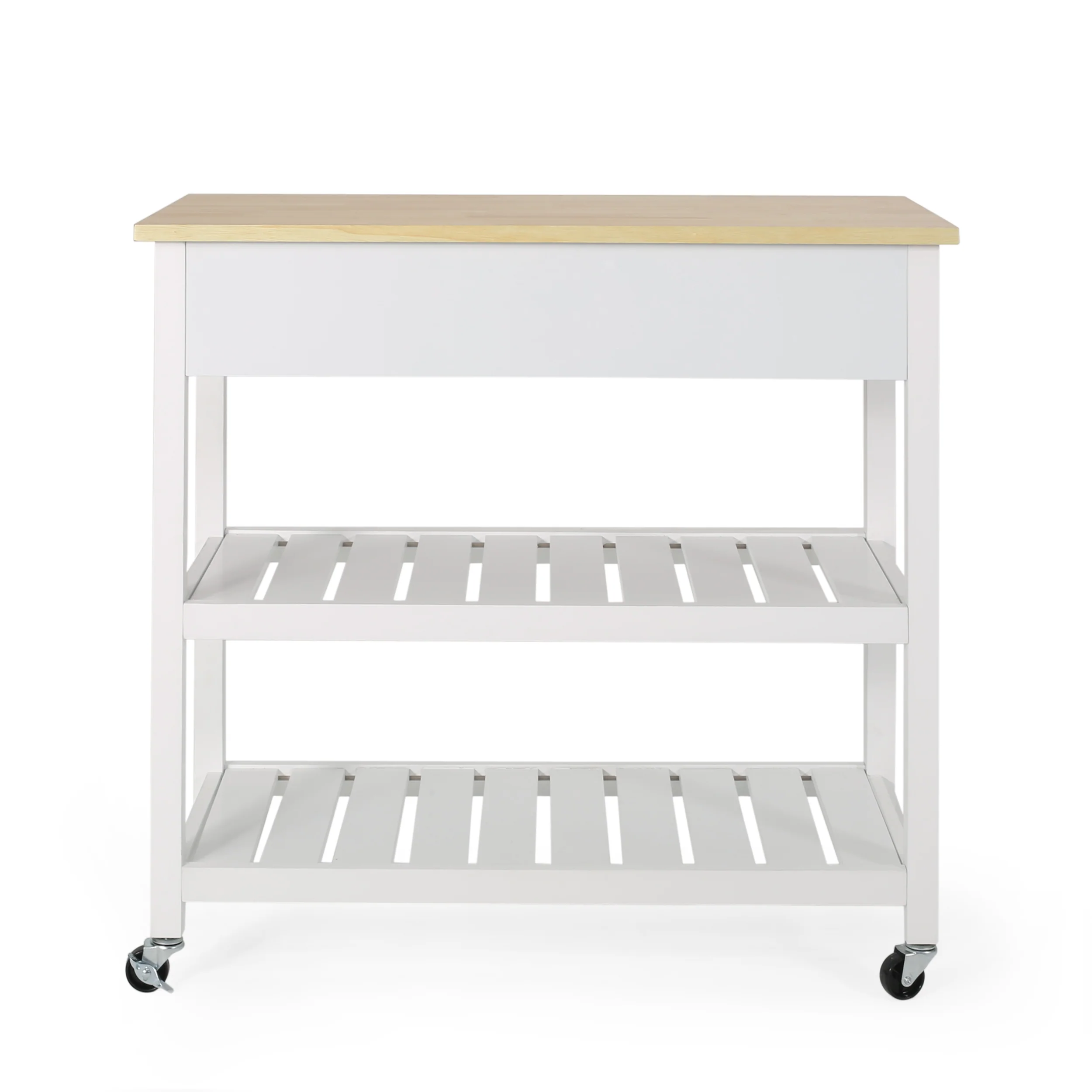 Enon Contemporary Kitchen Cart with Wheels - furnishings