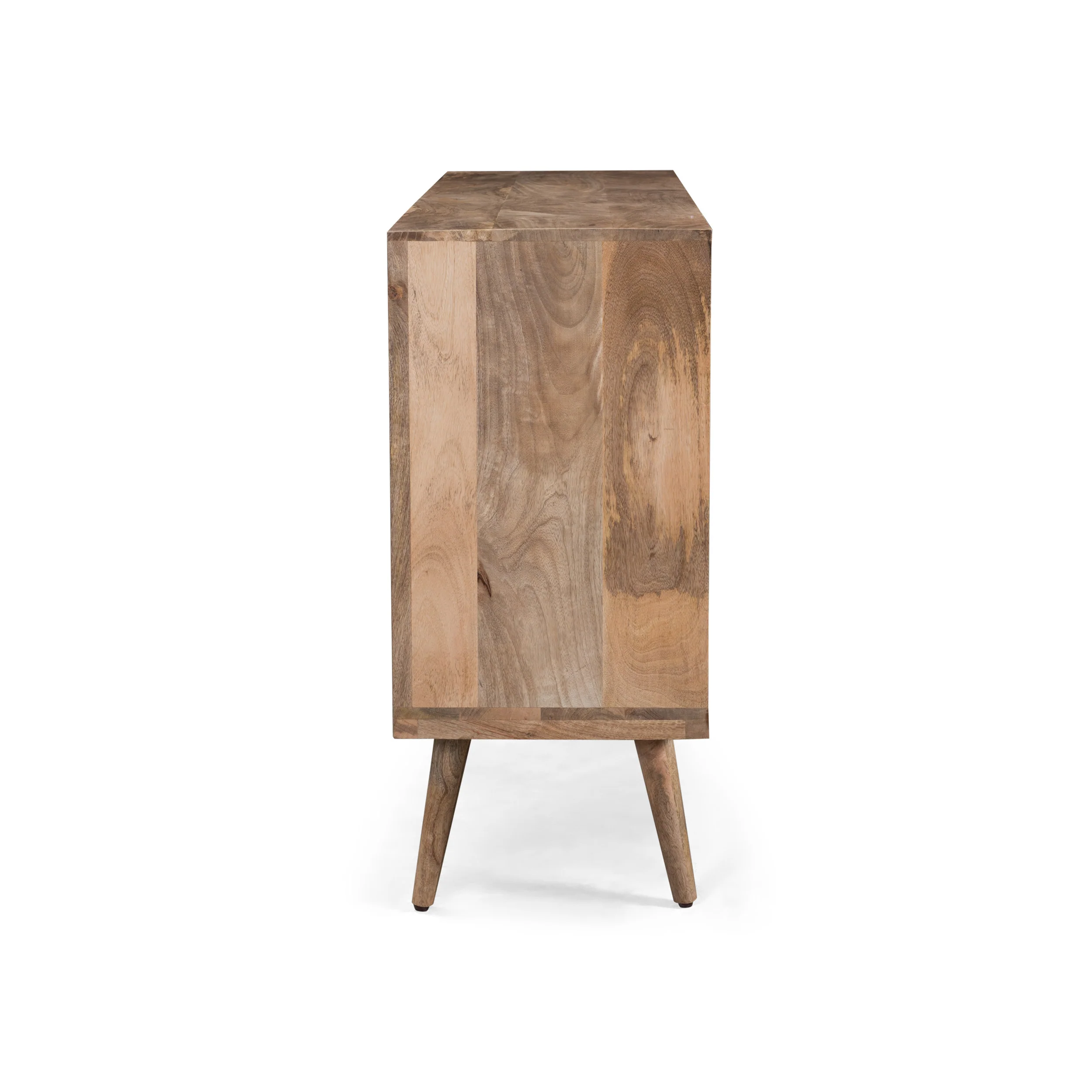 Zona Mid-Century Modern Mango Wood 3 Drawer Sideboard with 2 Doors - furnishings