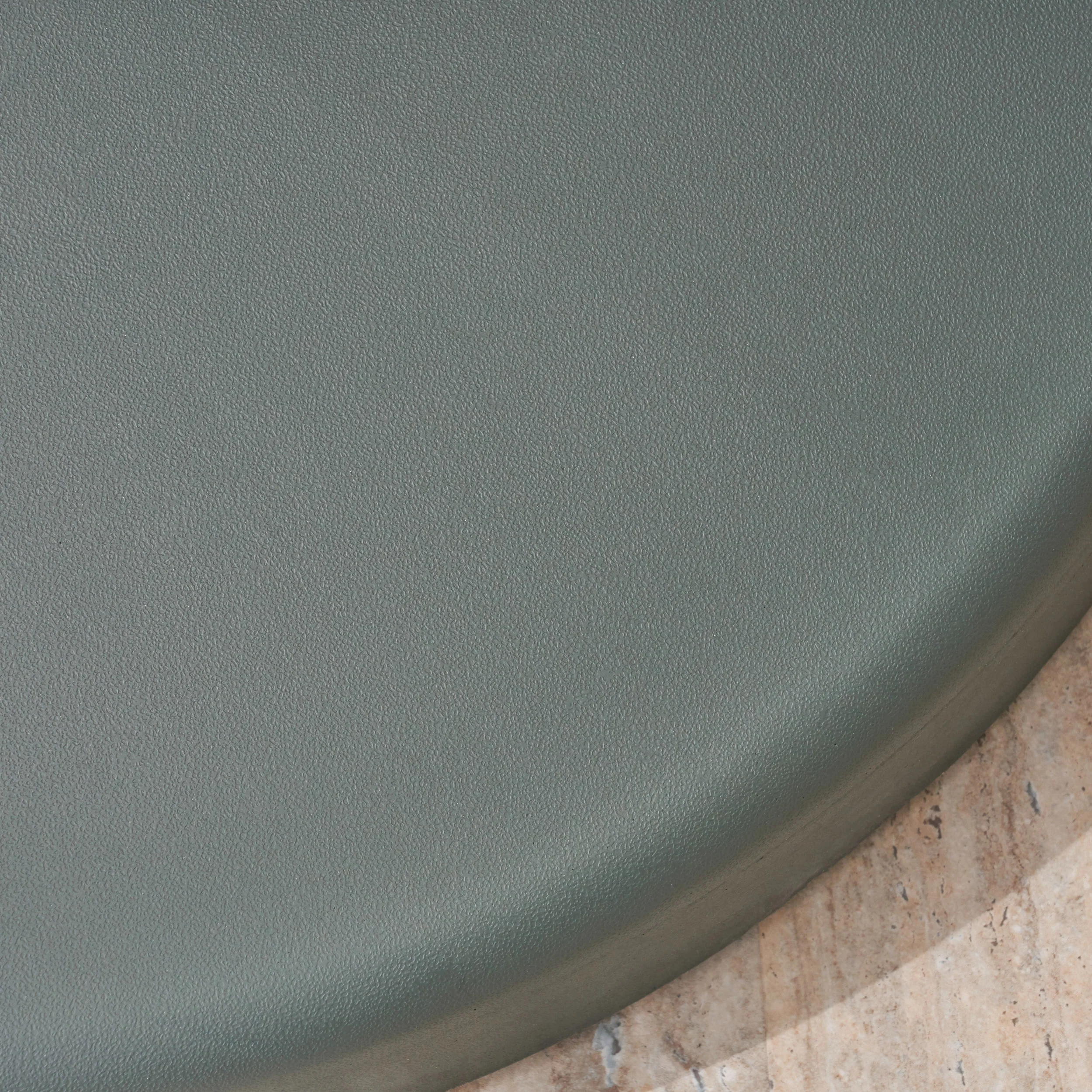 Kelly Outdoor 132lb Concrete Circular Umbrella Base with Stainless Steel Collar - furnishings