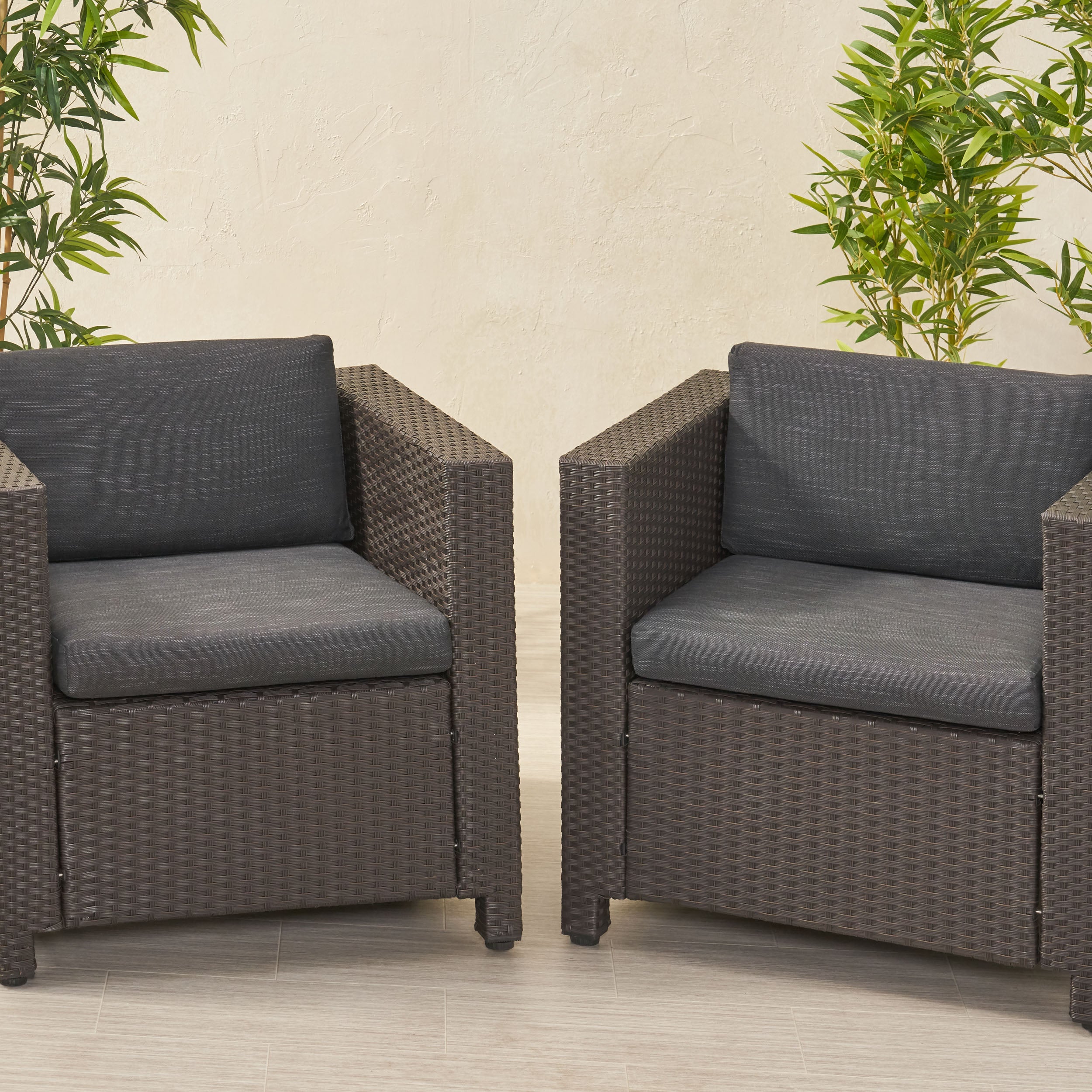 Illyria Outdoor Water Resistant Fabric Club Chair Cushions (Set of 2) - furnishings