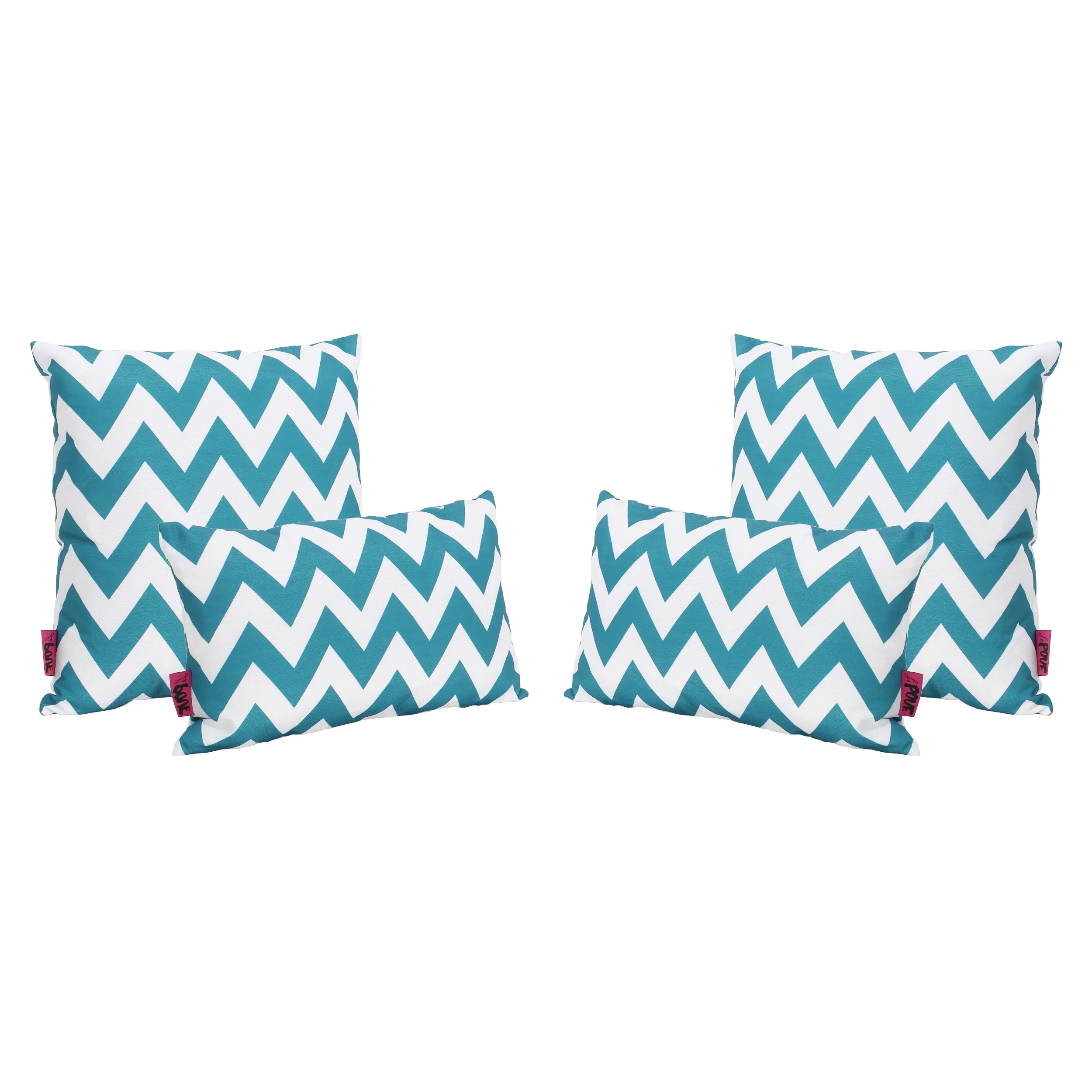 Embry Outdoor Water Resistant Square and Rectangular Pillows - Set of 4 - furnishings