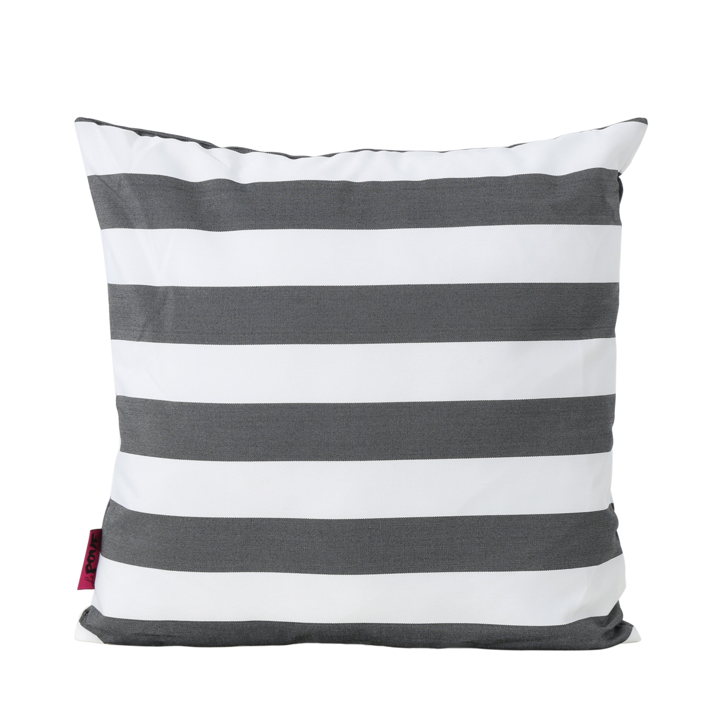 La Mesa Indoor Striped Water Resistant Square Throw Pillow - furnishings