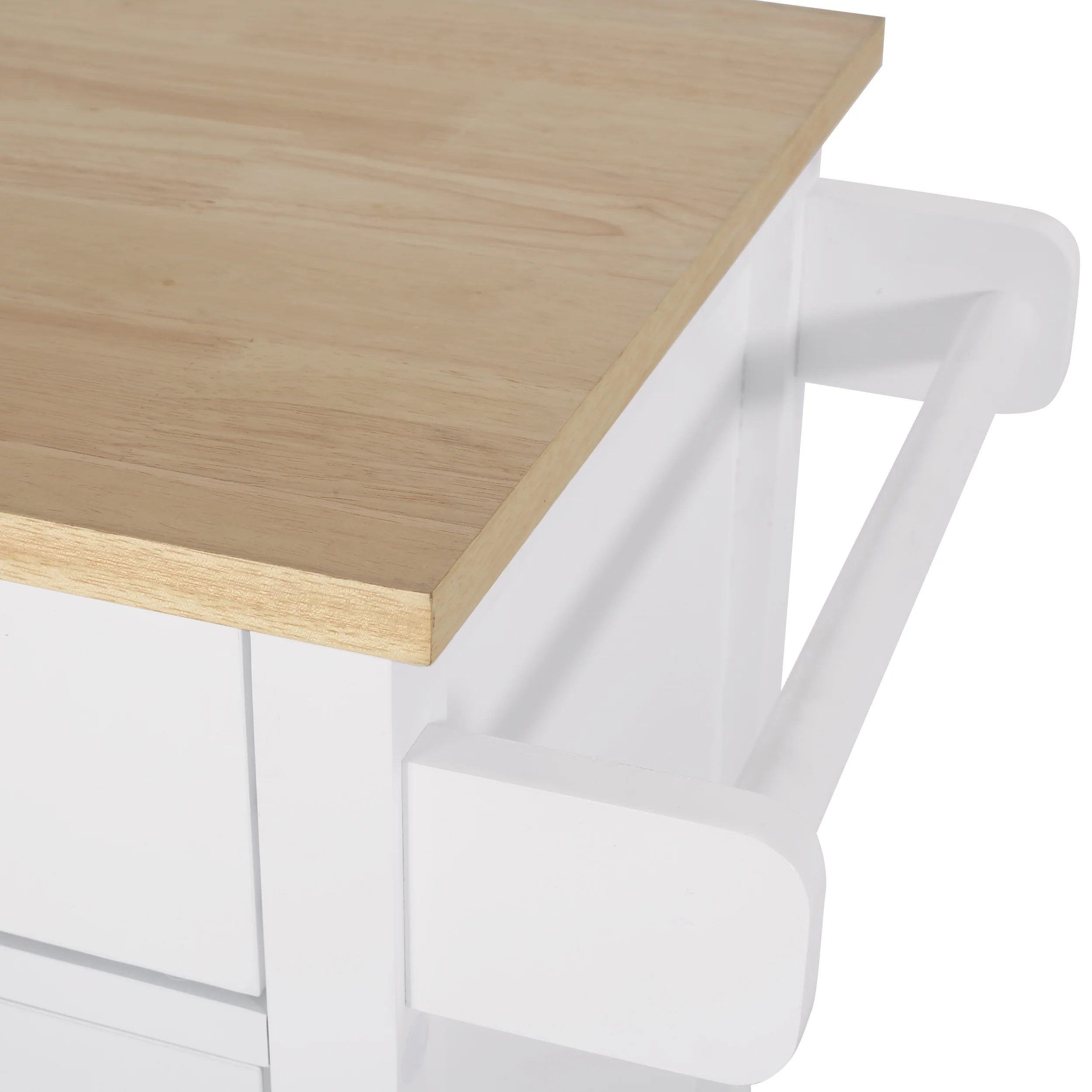 Medway Contemporary Glass Paneled Kitchen Cart - furnishings