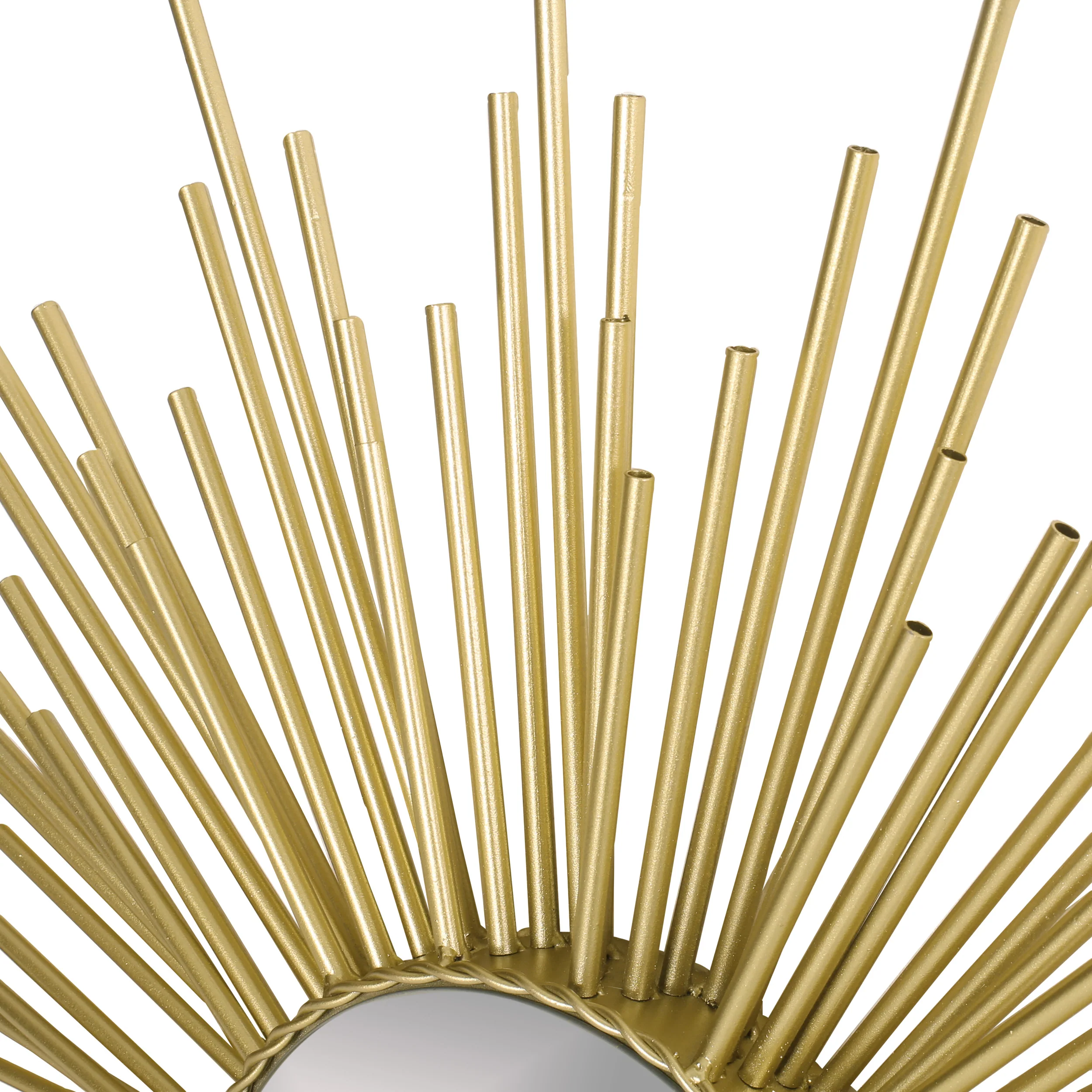 Holasek Modern Glam Sunburst Wall Mirror, Gold - furnishings