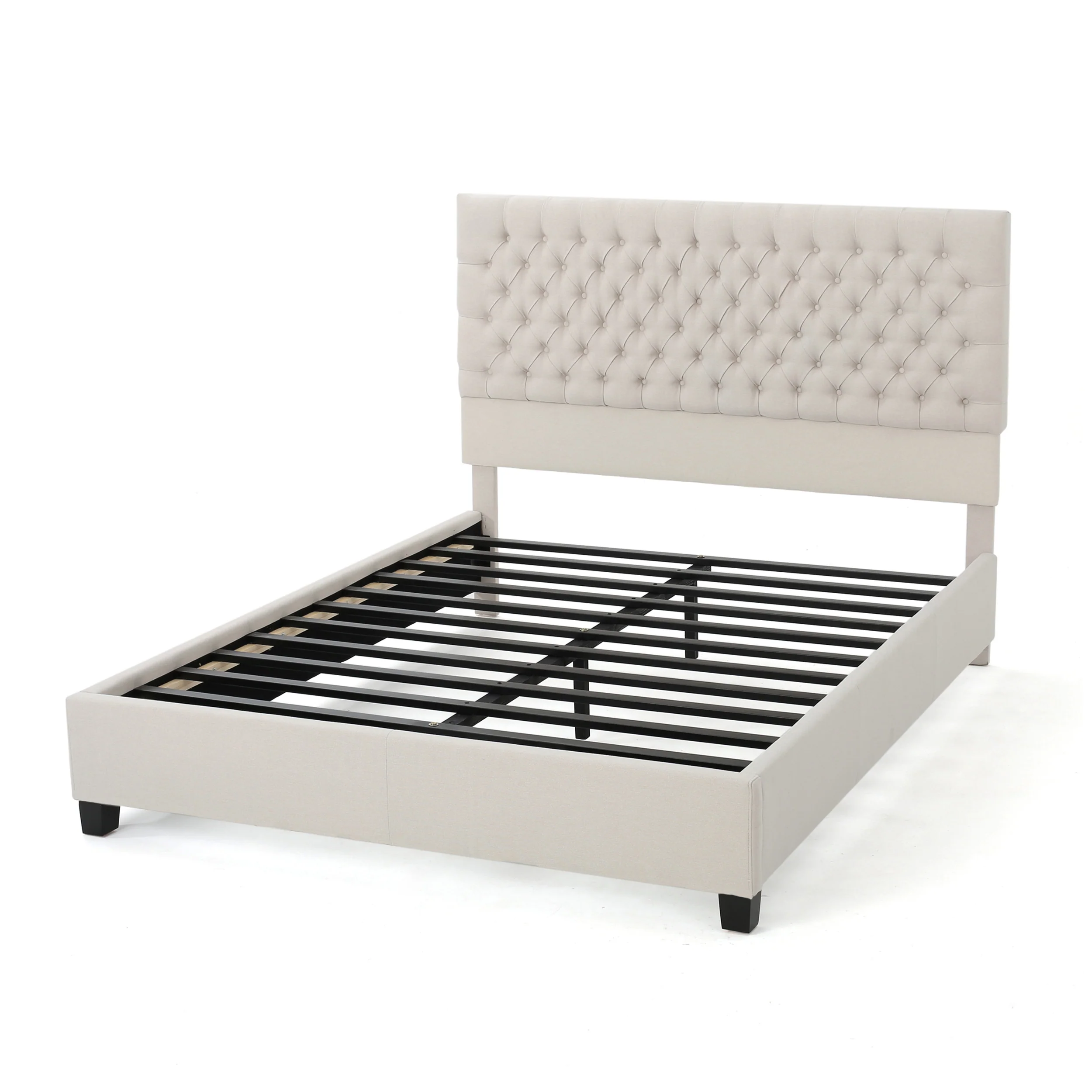 Cumulus Fully Upholstered Fabric Queen Bed - furnishings